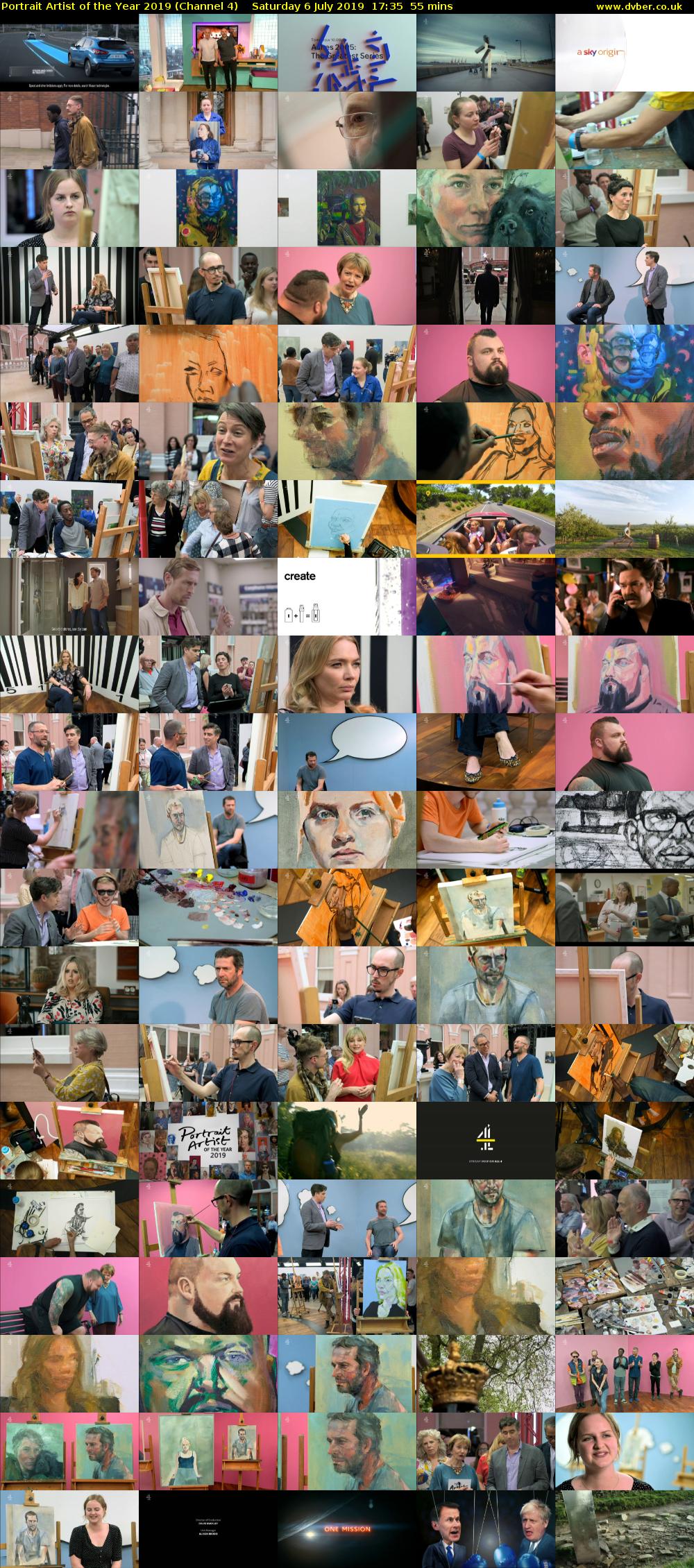Portrait Artist of the Year 2019 (Channel 4) Saturday 6 July 2019 17:35 - 18:30