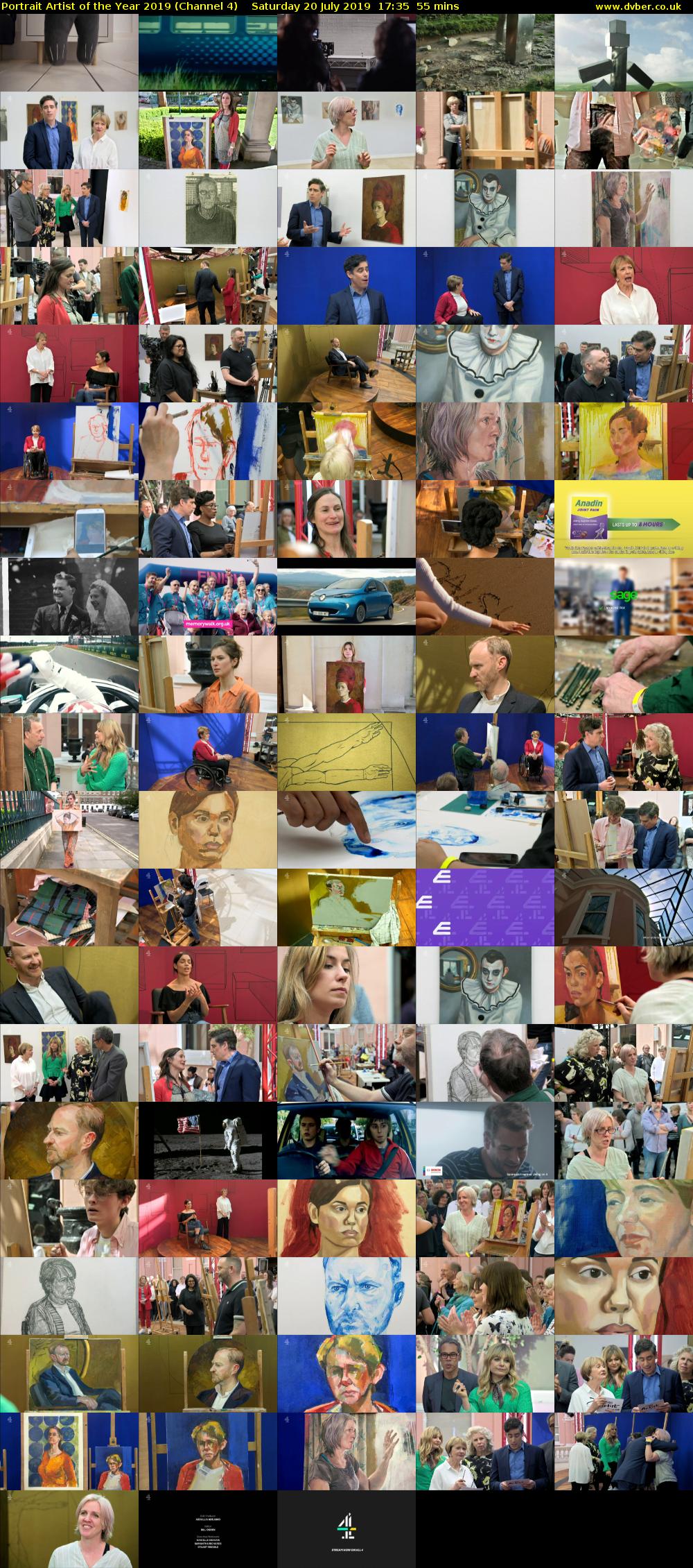 Portrait Artist of the Year 2019 (Channel 4) Saturday 20 July 2019 17:35 - 18:30