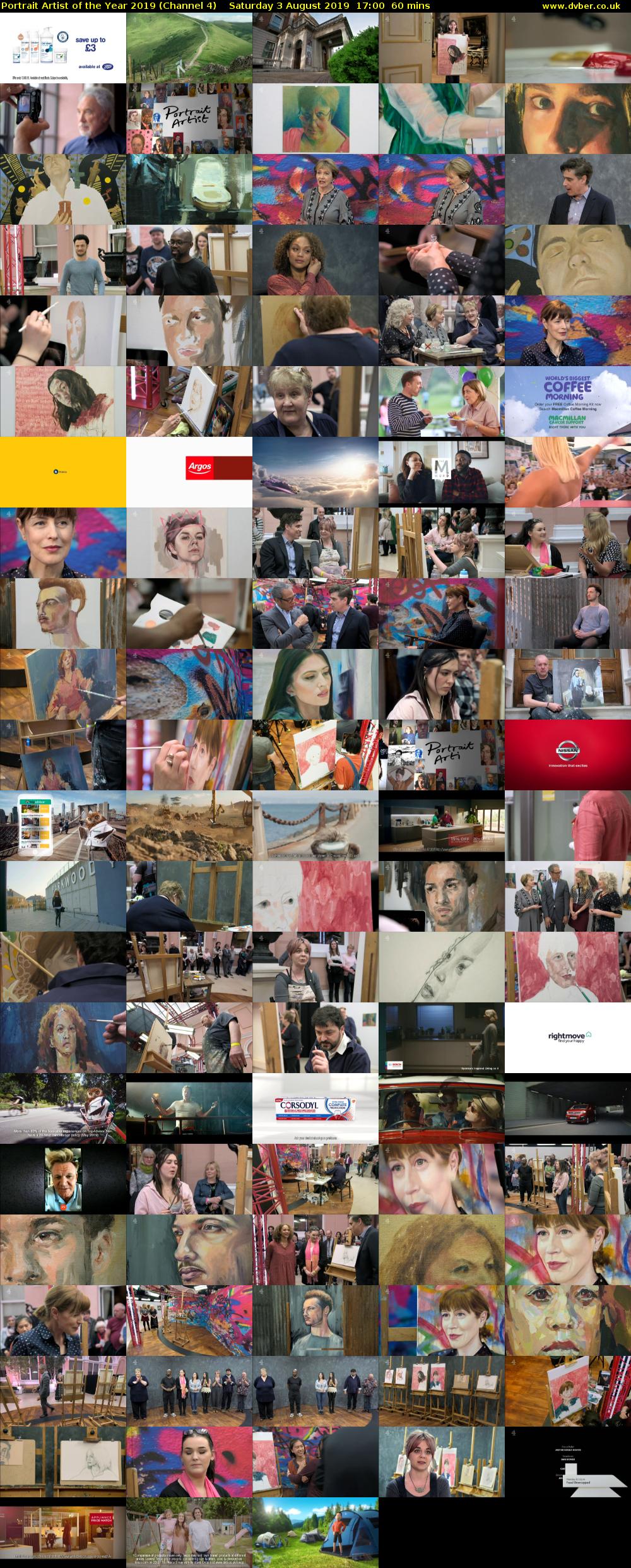 Portrait Artist of the Year 2019 (Channel 4) Saturday 3 August 2019 17:00 - 18:00