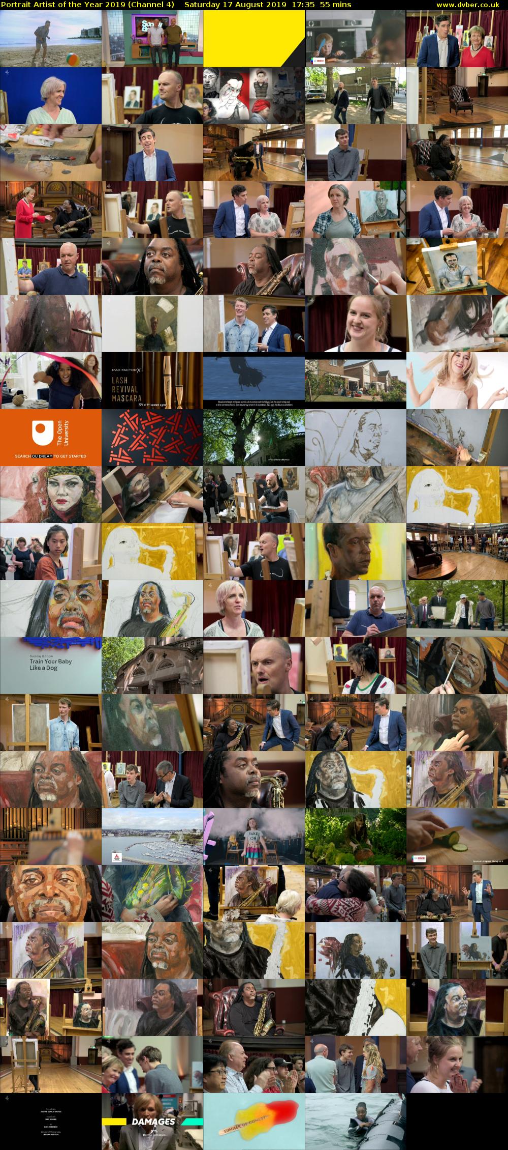 Portrait Artist of the Year 2019 (Channel 4) Saturday 17 August 2019 17:35 - 18:30