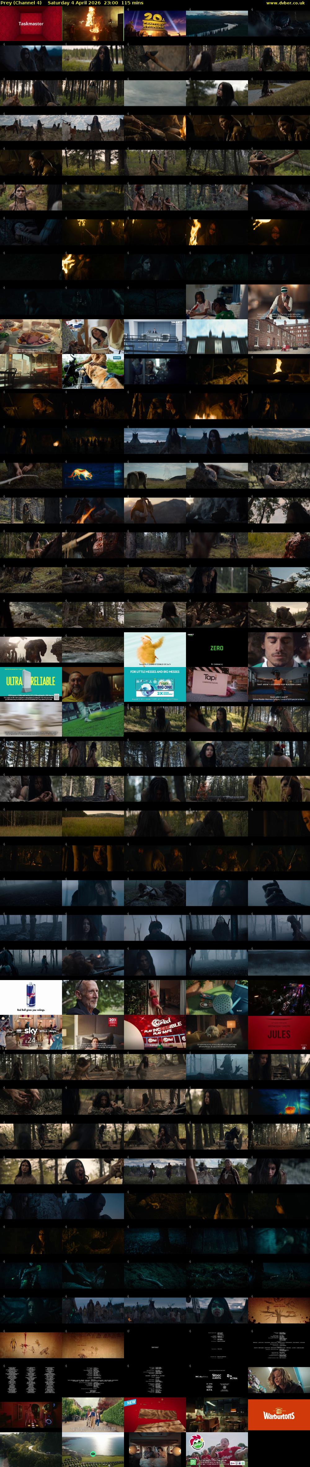 Prey (Channel 4) Saturday 4 April 2026 23:00 - 00:55