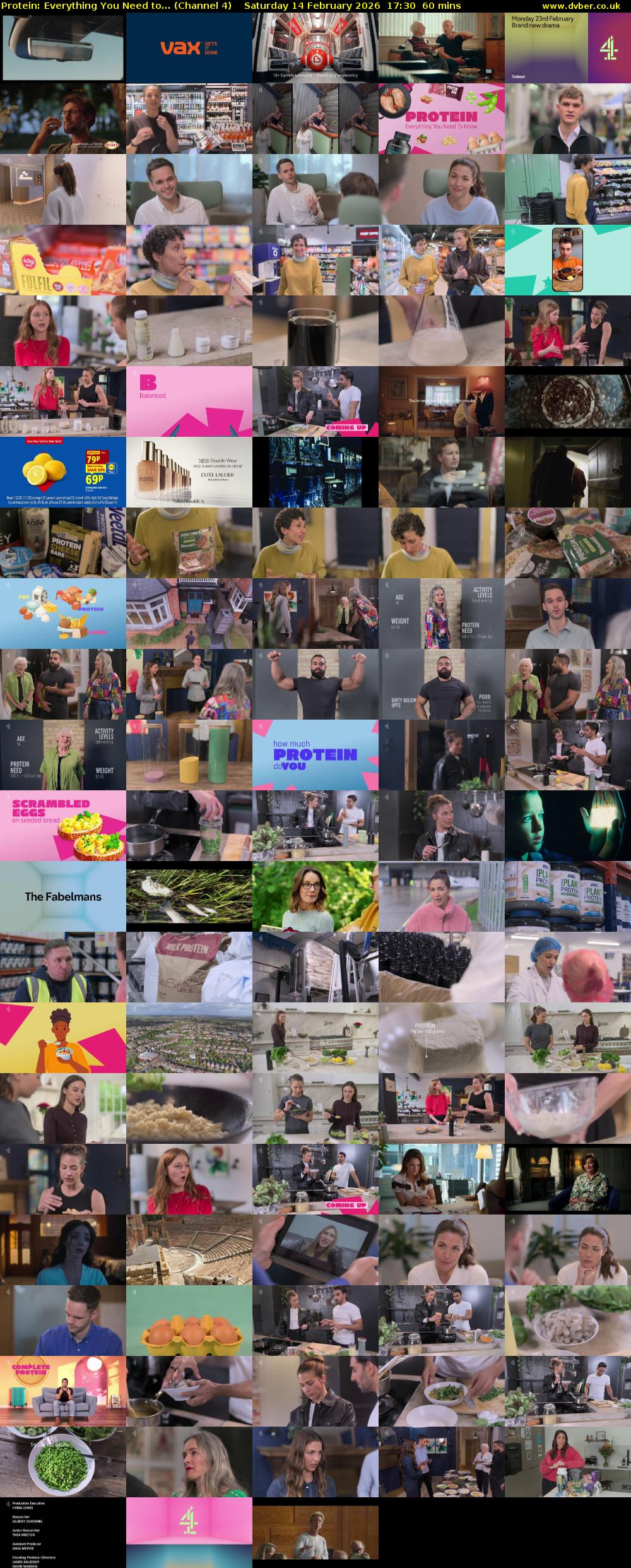 Protein: Everything You Need to... (Channel 4) Saturday 14 February 2026 17:30 - 18:30