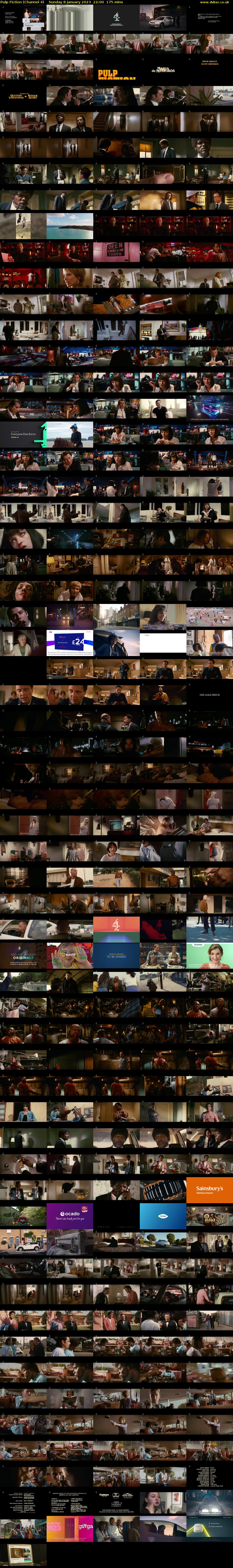 Pulp Fiction (Channel 4) Sunday 8 January 2023 22:00 - 00:55