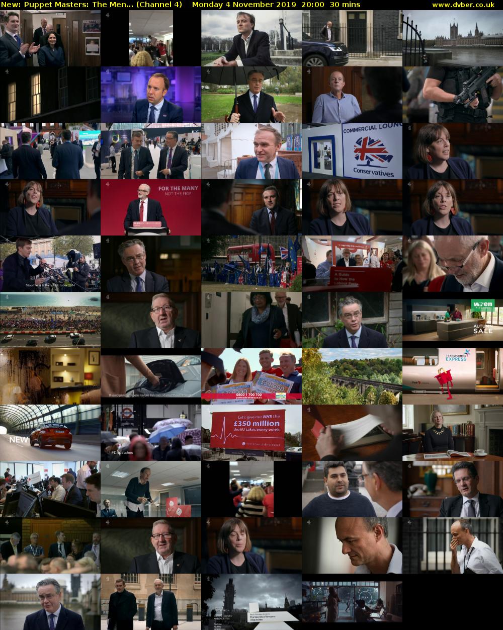Puppet Masters: The Men... (Channel 4) Monday 4 November 2019 20:00 - 20:30