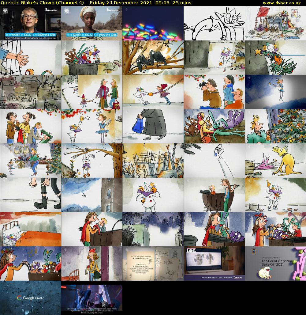 Quentin Blake's Clown (Channel 4) Friday 24 December 2021 09:05 - 09:30