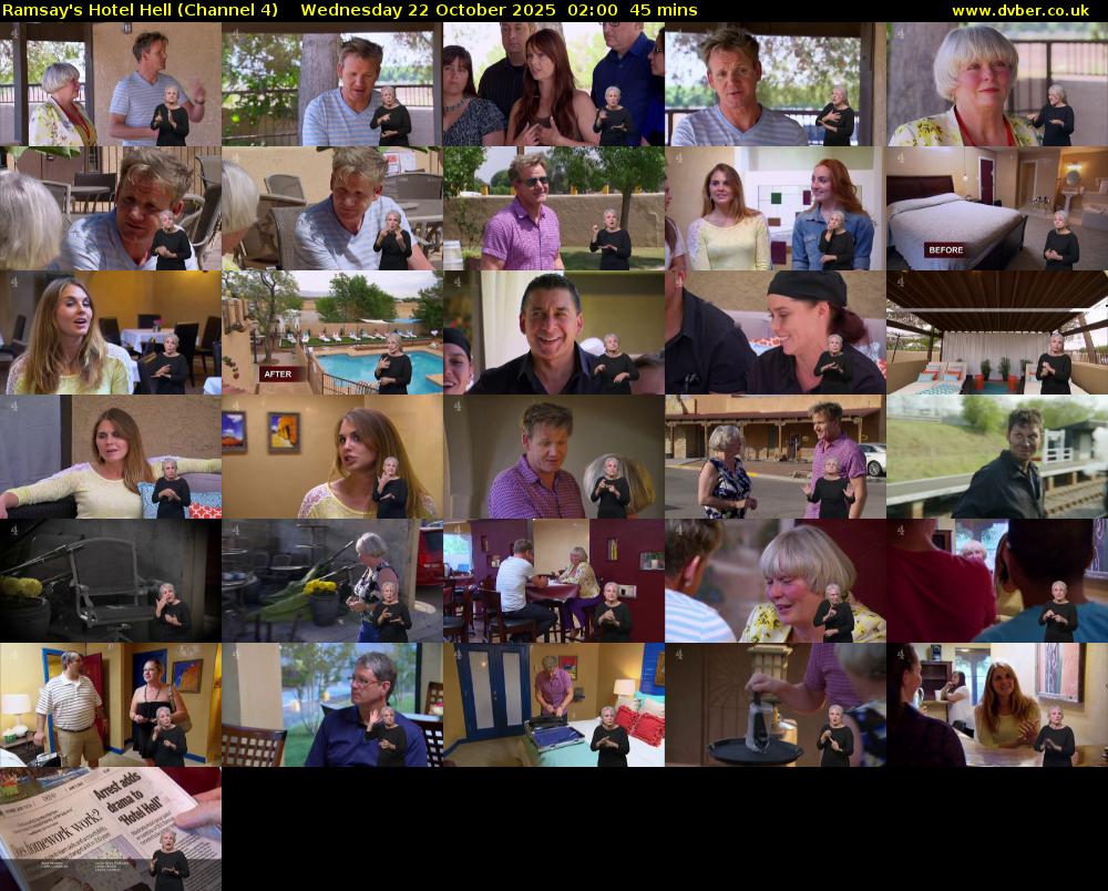 Ramsay's Hotel Hell (Channel 4) Wednesday 22 October 2025 02:00 - 02:45