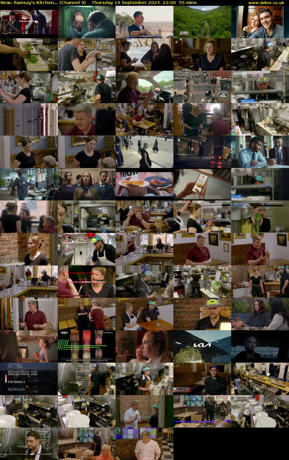 Ramsay's Kitchen... (Channel 4) Thursday 19 September 2024 22:00 - 22:55