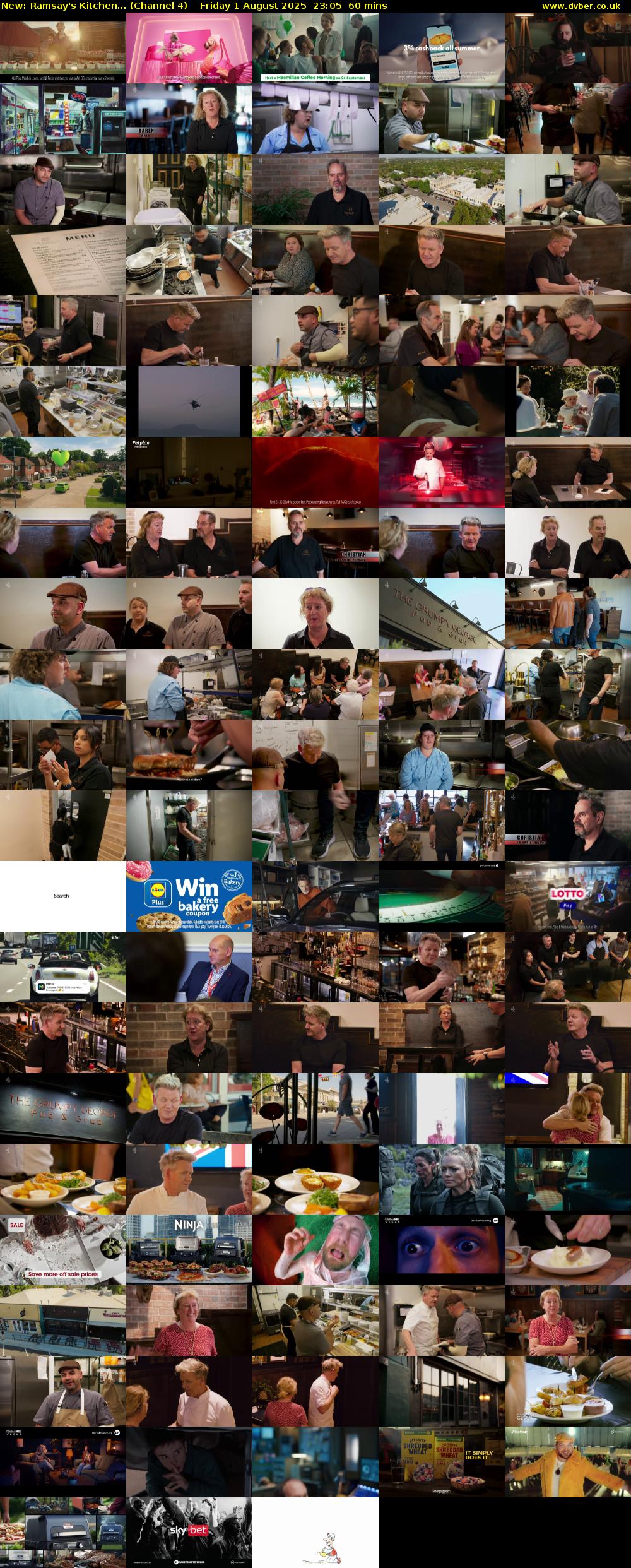 Ramsay's Kitchen... (Channel 4) Friday 1 August 2025 23:05 - 00:05