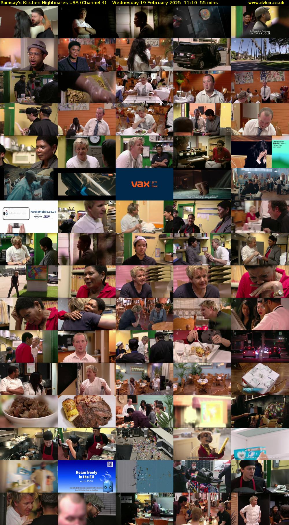 Ramsay's Kitchen Nightmares USA (Channel 4) Wednesday 19 February 2025 11:10 - 12:05