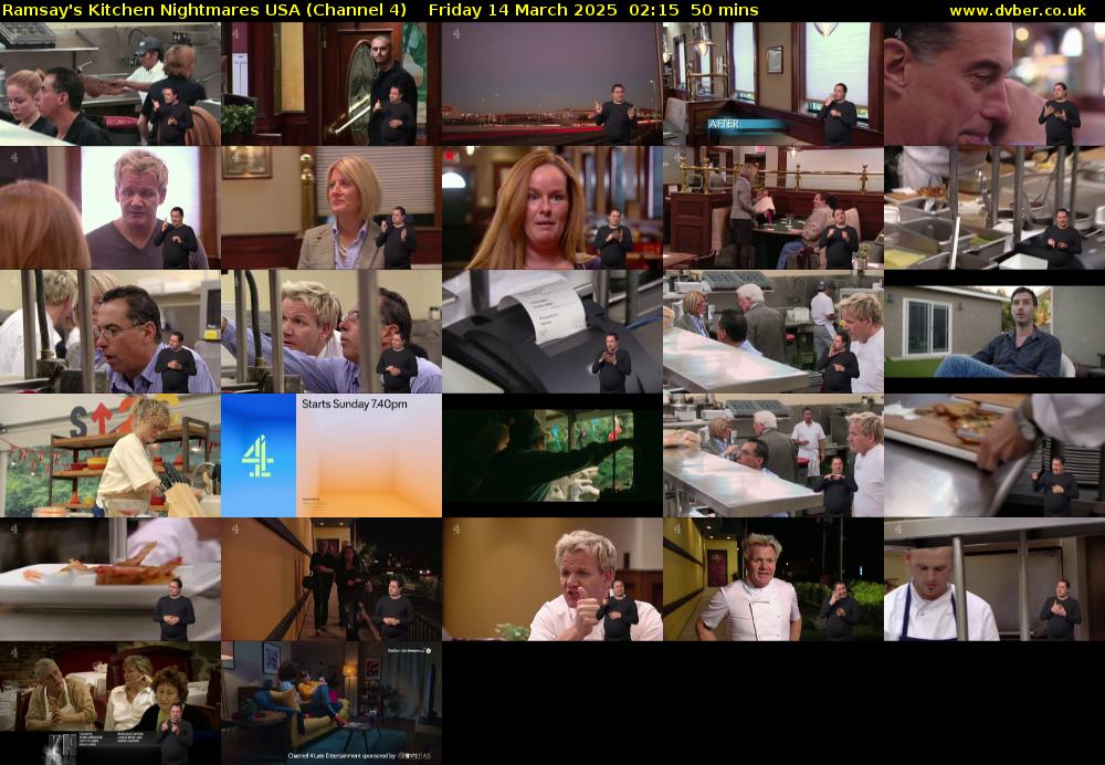 Ramsay's Kitchen Nightmares USA (Channel 4) Friday 14 March 2025 02:15 - 03:05