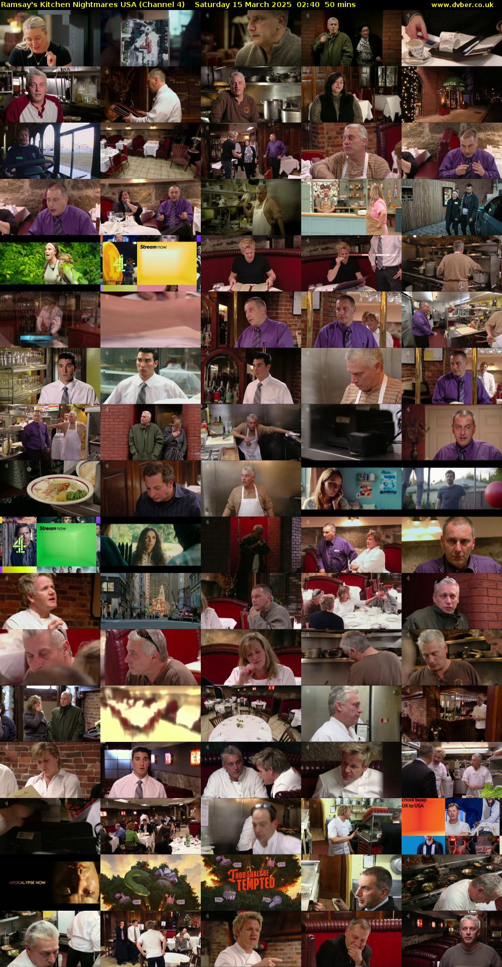 Ramsay's Kitchen Nightmares USA (Channel 4) Saturday 15 March 2025 02:40 - 03:30