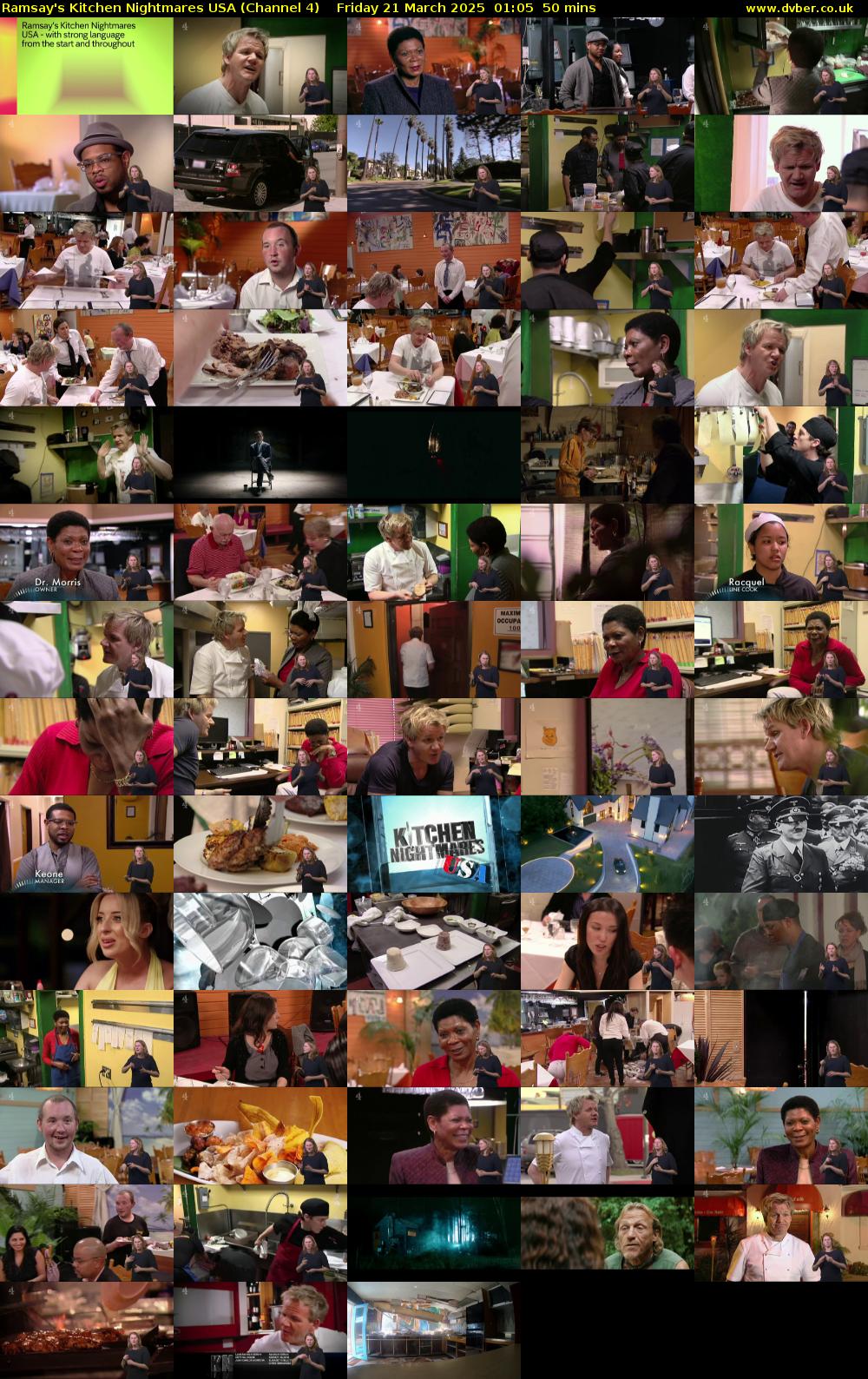 Ramsay's Kitchen Nightmares USA (Channel 4) Friday 21 March 2025 01:05 - 01:55