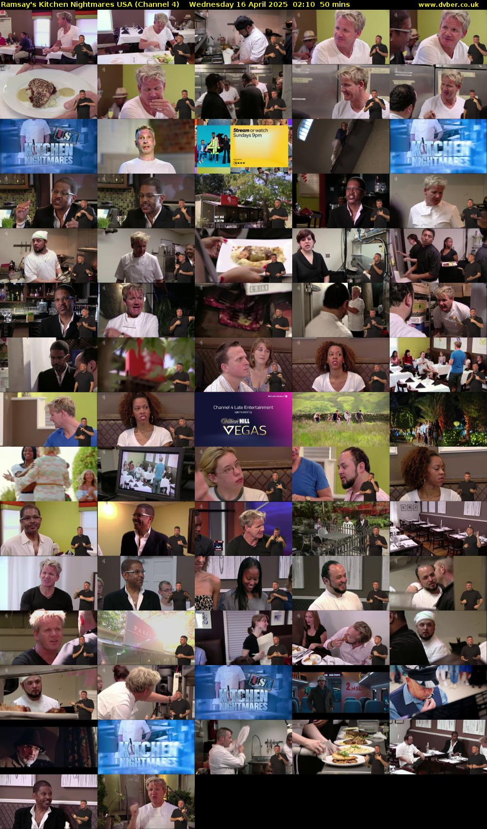 Ramsay's Kitchen Nightmares USA (Channel 4) Wednesday 16 April 2025 02:10 - 03:00