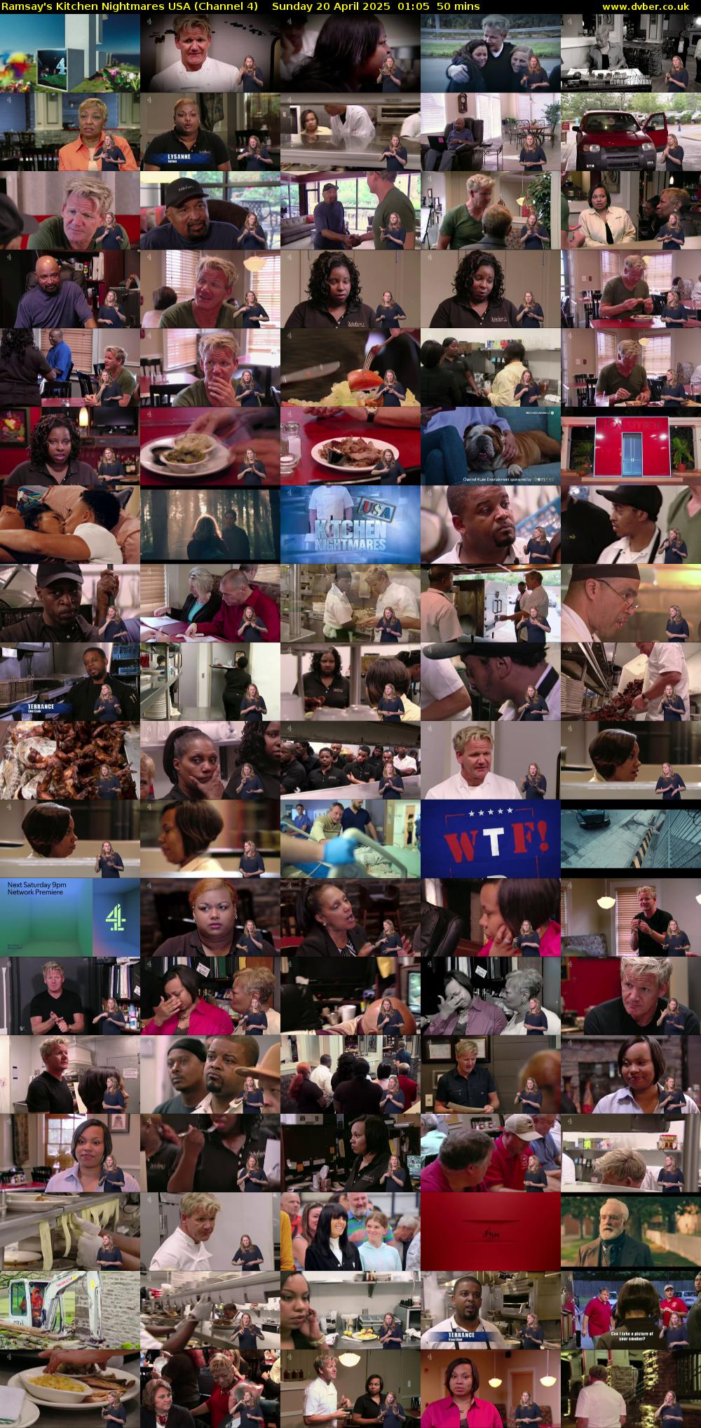 Ramsay's Kitchen Nightmares USA (Channel 4) Sunday 20 April 2025 01:05 - 01:55