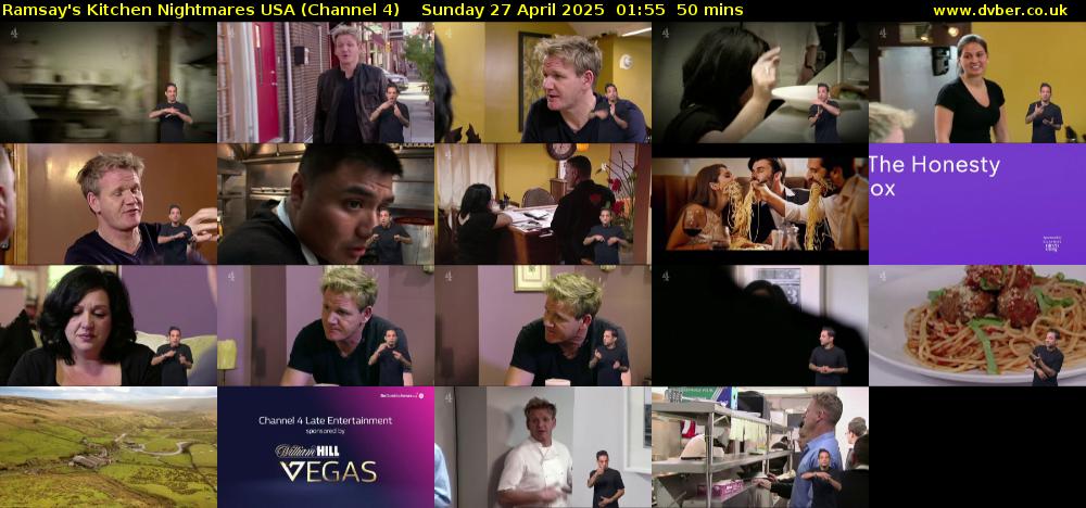 Ramsay's Kitchen Nightmares USA (Channel 4) Sunday 27 April 2025 01:55 - 02:45