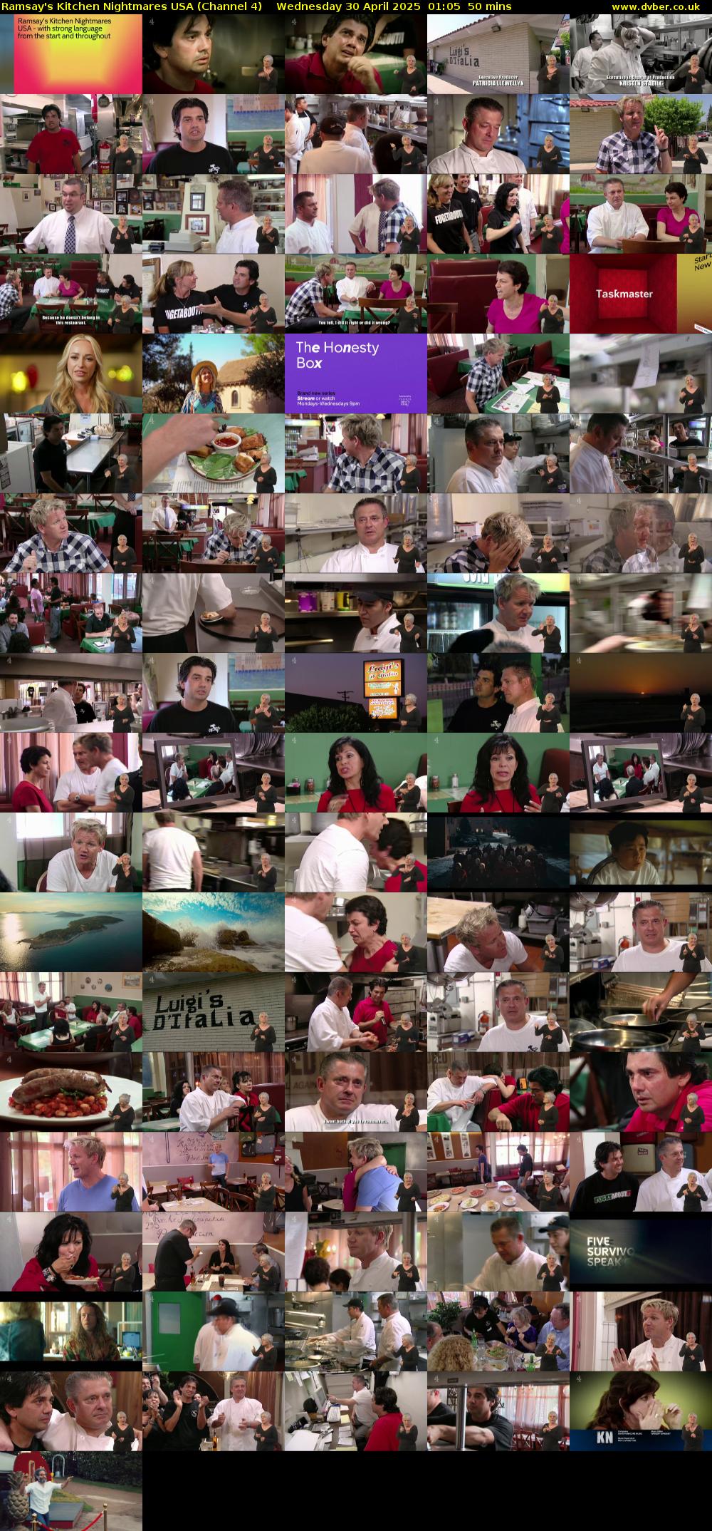 Ramsay's Kitchen Nightmares USA (Channel 4) Wednesday 30 April 2025 01:05 - 01:55