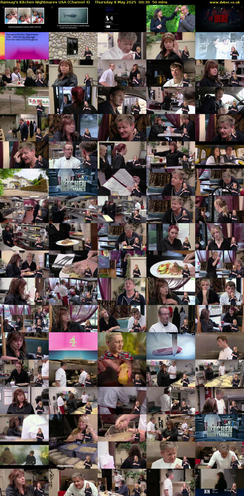 Ramsay's Kitchen Nightmares USA (Channel 4) Thursday 8 May 2025 00:30 - 01:20