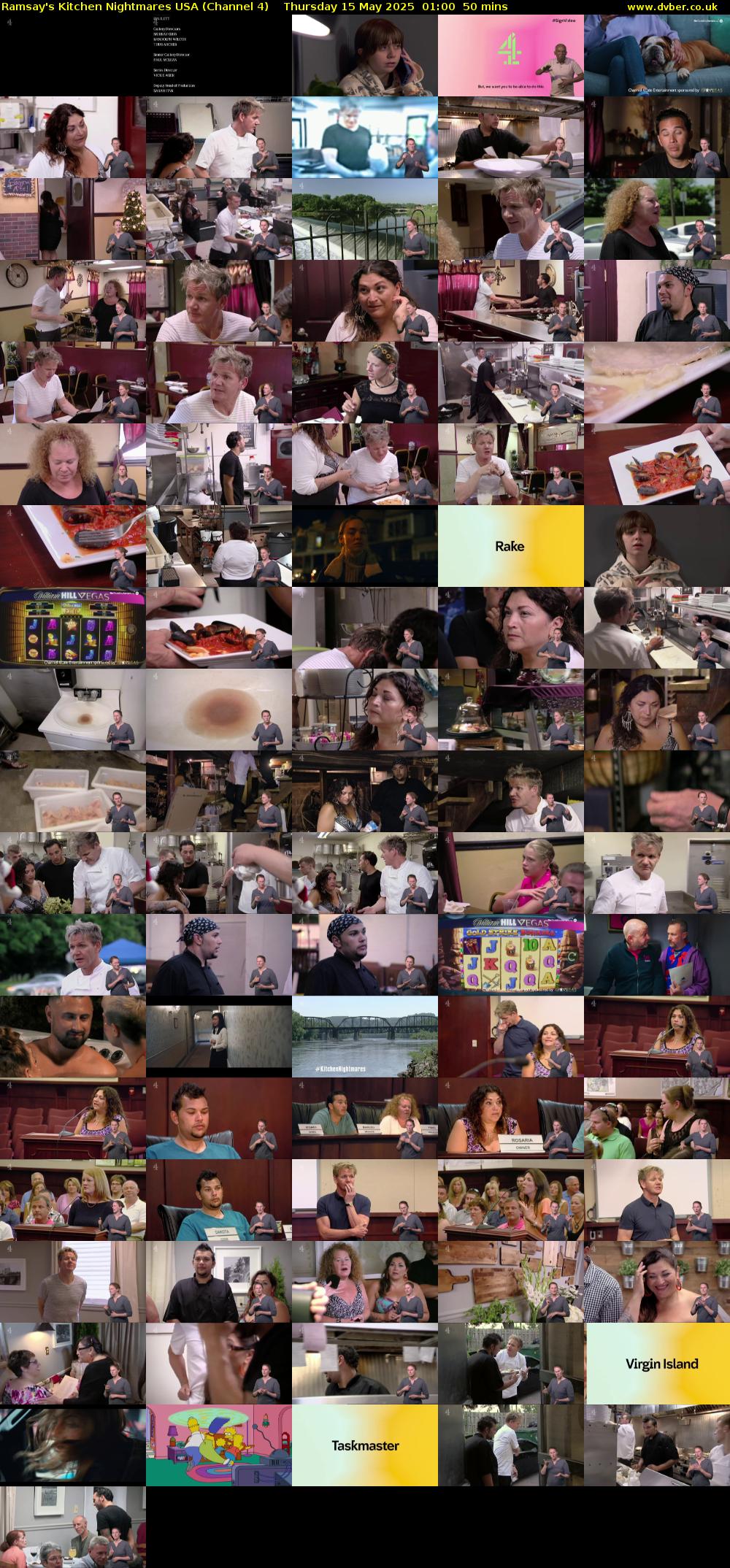 Ramsay's Kitchen Nightmares USA (Channel 4) Thursday 15 May 2025 01:00 - 01:50