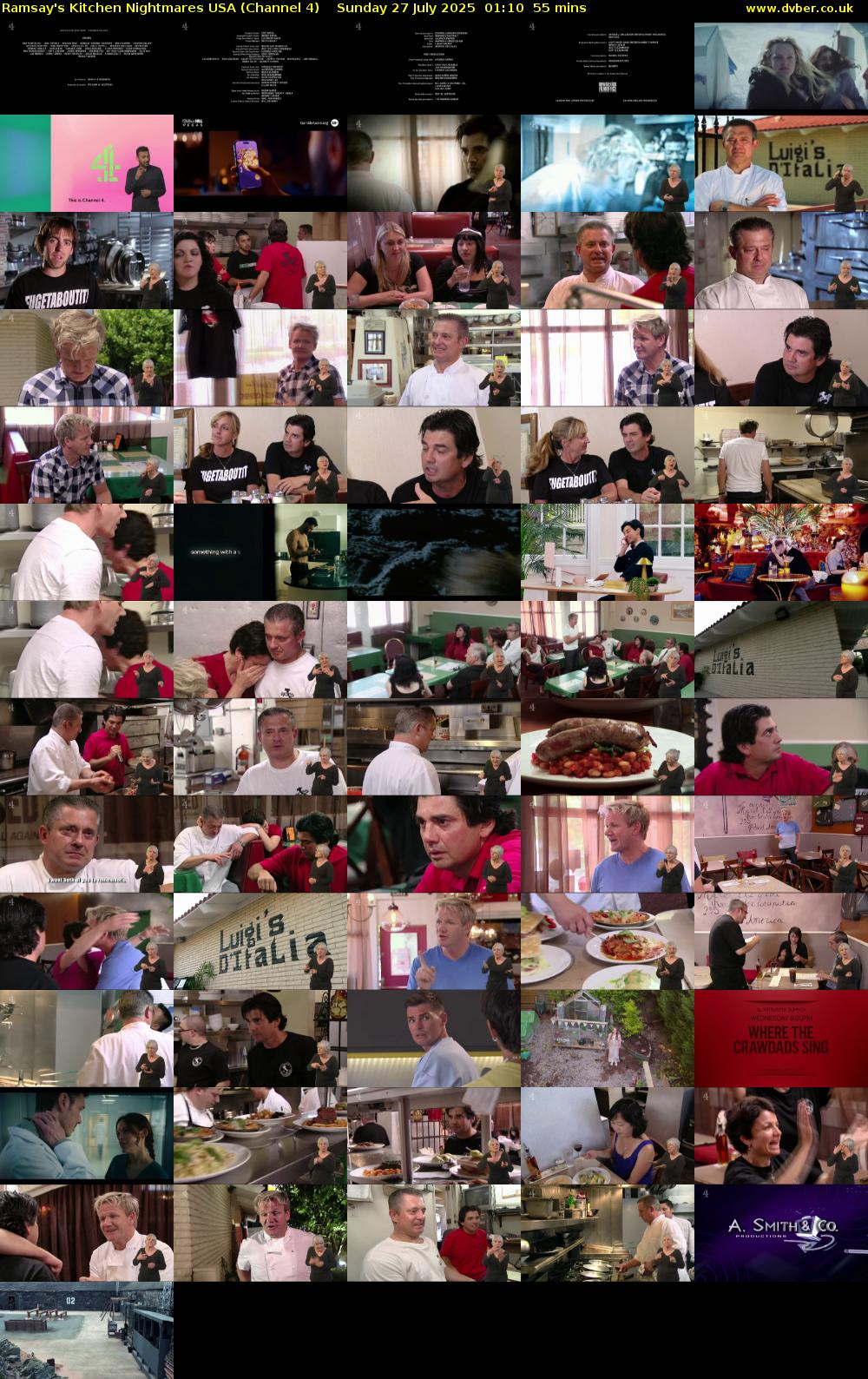 Ramsay's Kitchen Nightmares USA (Channel 4) Sunday 27 July 2025 01:10 - 02:05