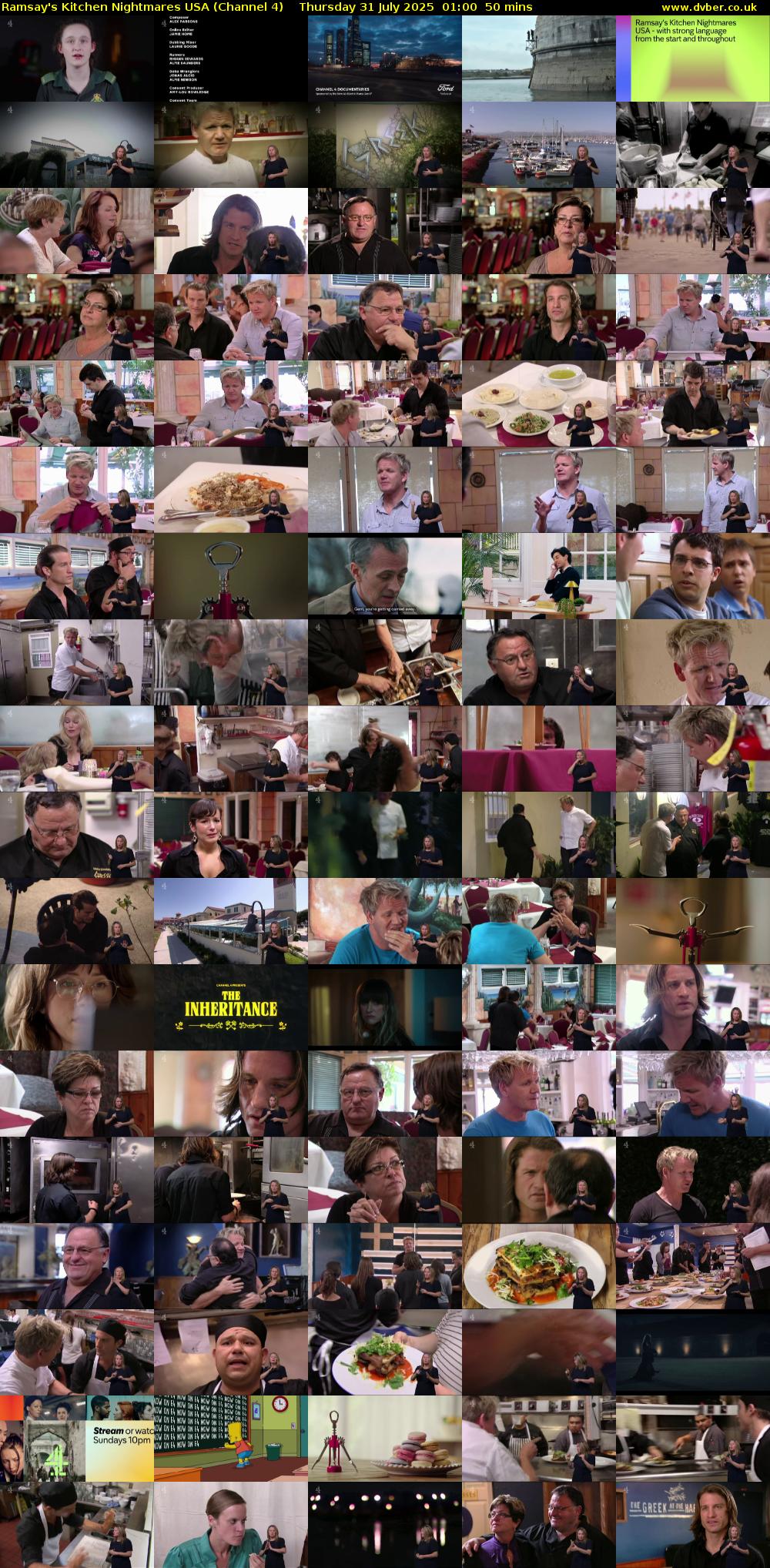 Ramsay's Kitchen Nightmares USA (Channel 4) Thursday 31 July 2025 01:00 - 01:50