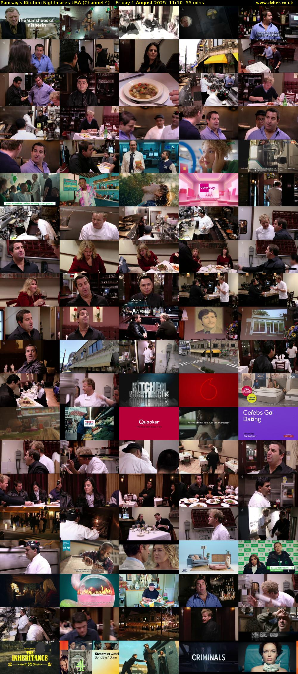 Ramsay's Kitchen Nightmares USA (Channel 4) Friday 1 August 2025 11:10 - 12:05