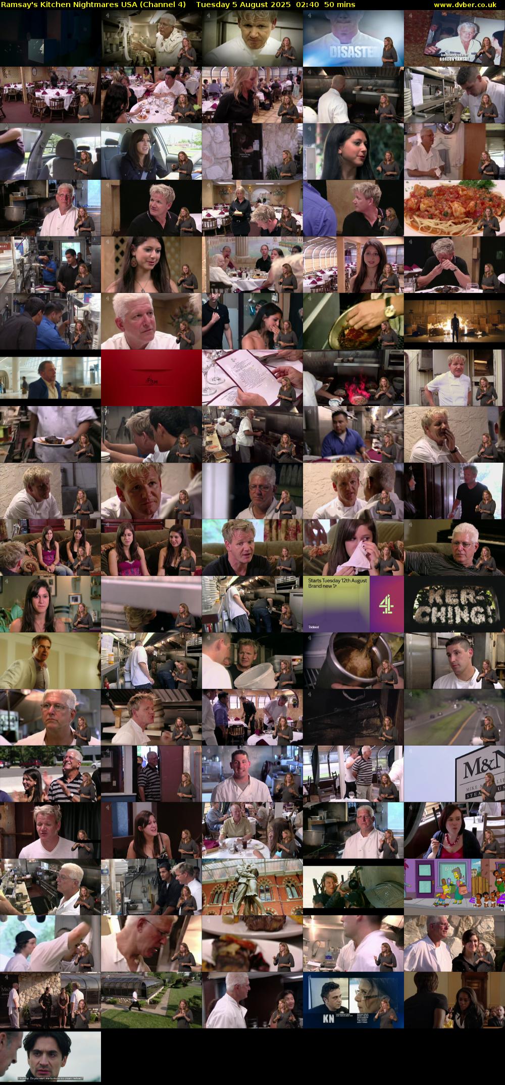Ramsay's Kitchen Nightmares USA (Channel 4) Tuesday 5 August 2025 02:40 - 03:30
