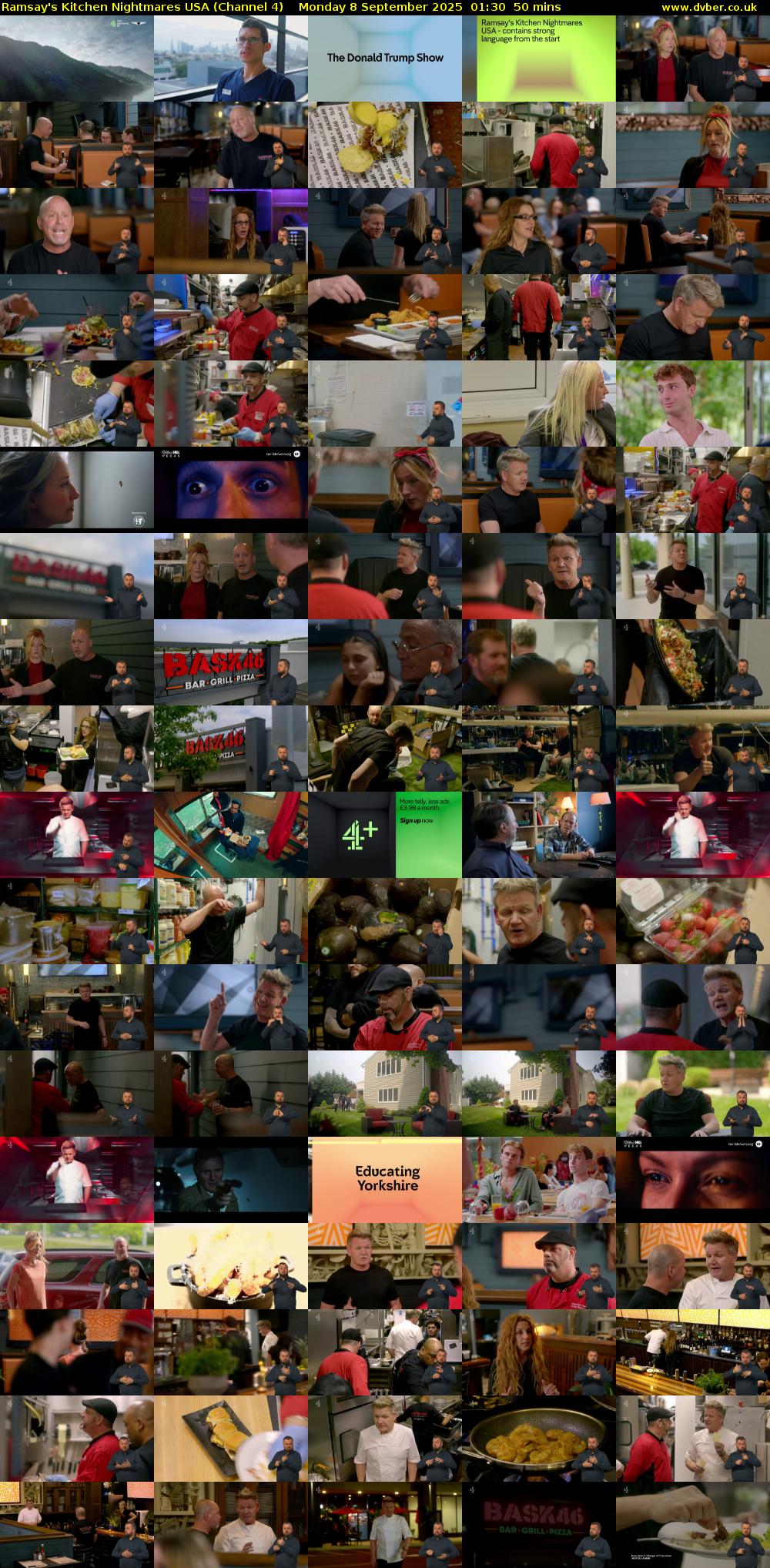 Ramsay's Kitchen Nightmares USA (Channel 4) Monday 8 September 2025 01:30 - 02:20