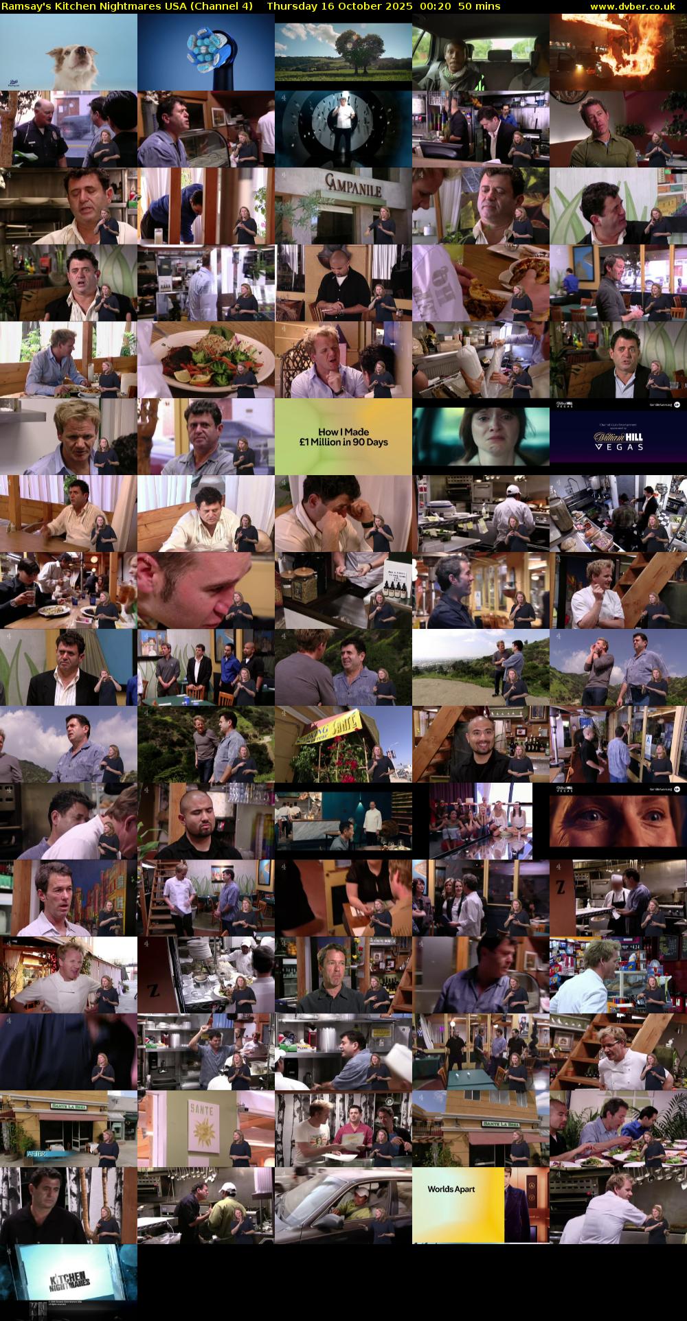 Ramsay's Kitchen Nightmares USA (Channel 4) Thursday 16 October 2025 00:20 - 01:10