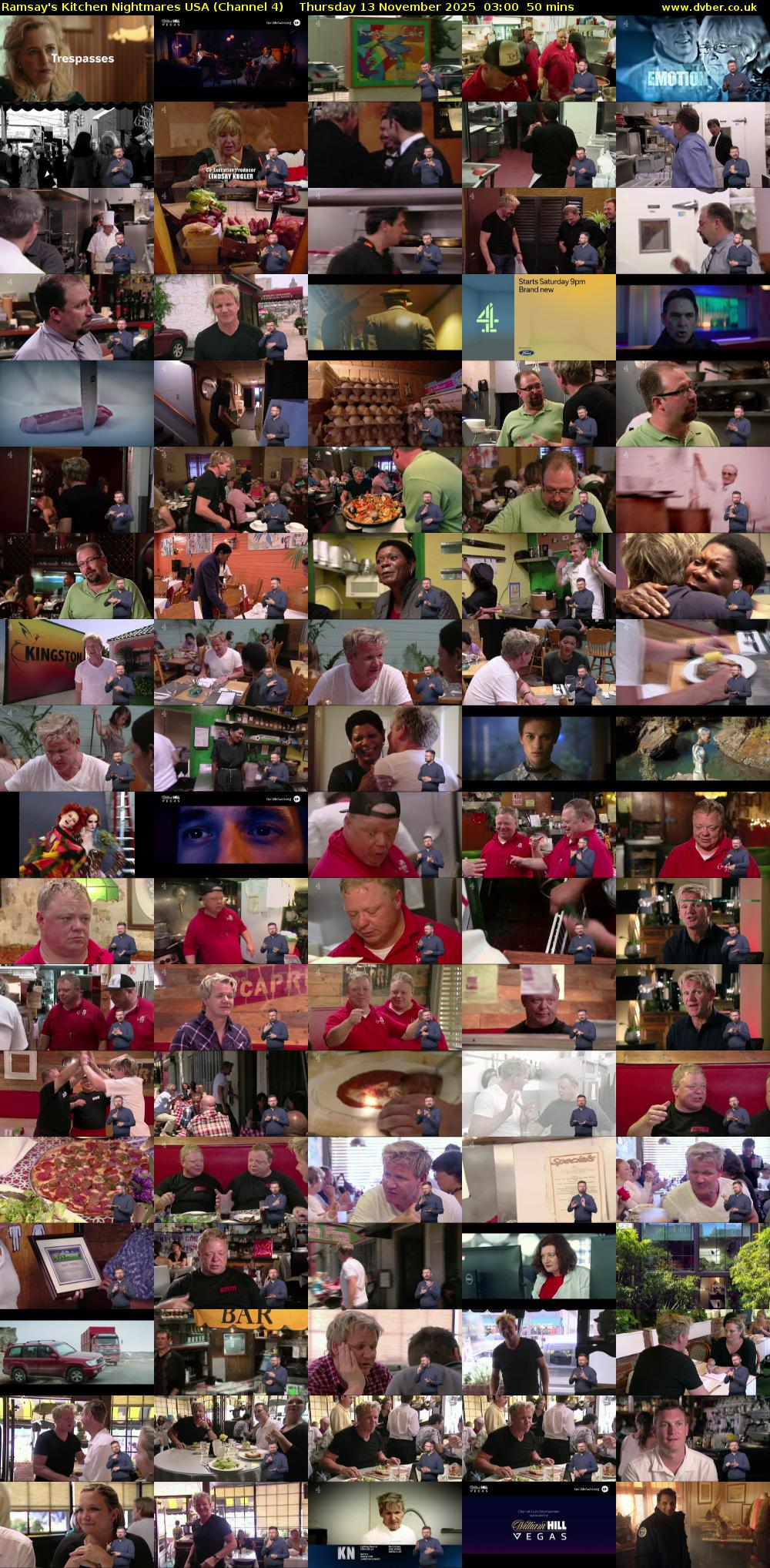 Ramsay's Kitchen Nightmares USA (Channel 4) Thursday 13 November 2025 03:00 - 03:50