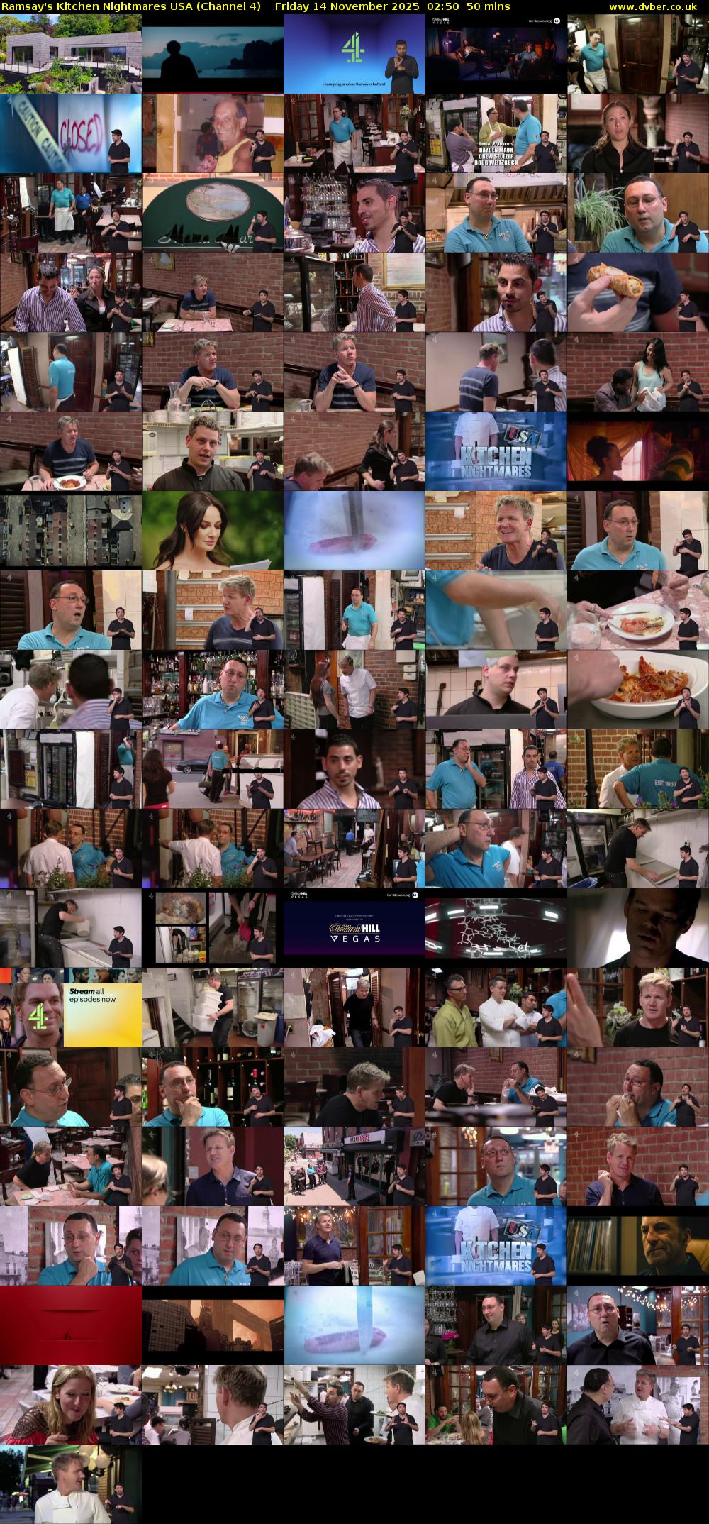 Ramsay's Kitchen Nightmares USA (Channel 4) Friday 14 November 2025 02:50 - 03:40