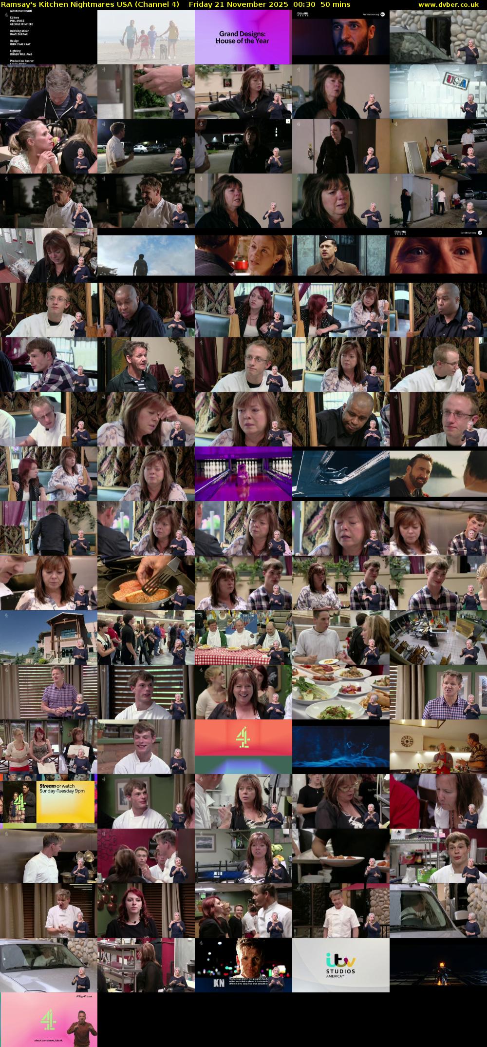 Ramsay's Kitchen Nightmares USA (Channel 4) Friday 21 November 2025 00:30 - 01:20