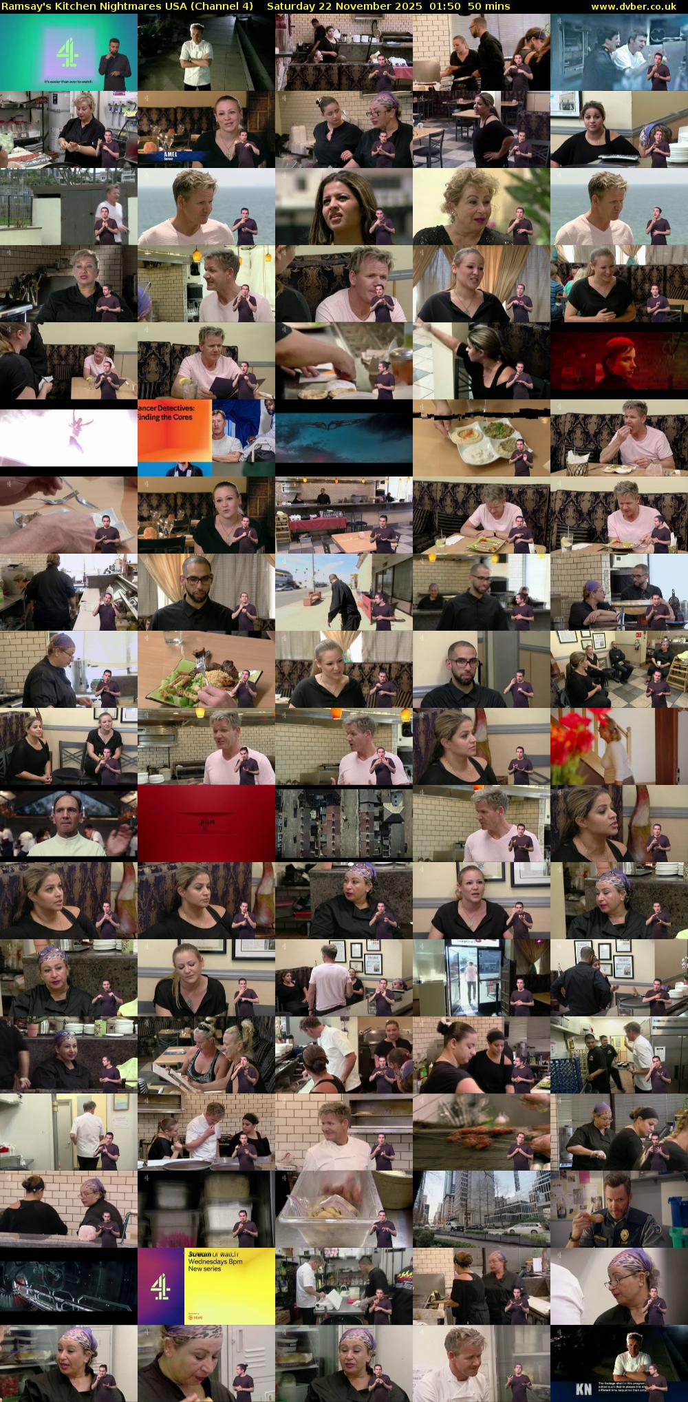 Ramsay's Kitchen Nightmares USA (Channel 4) Saturday 22 November 2025 01:50 - 02:40