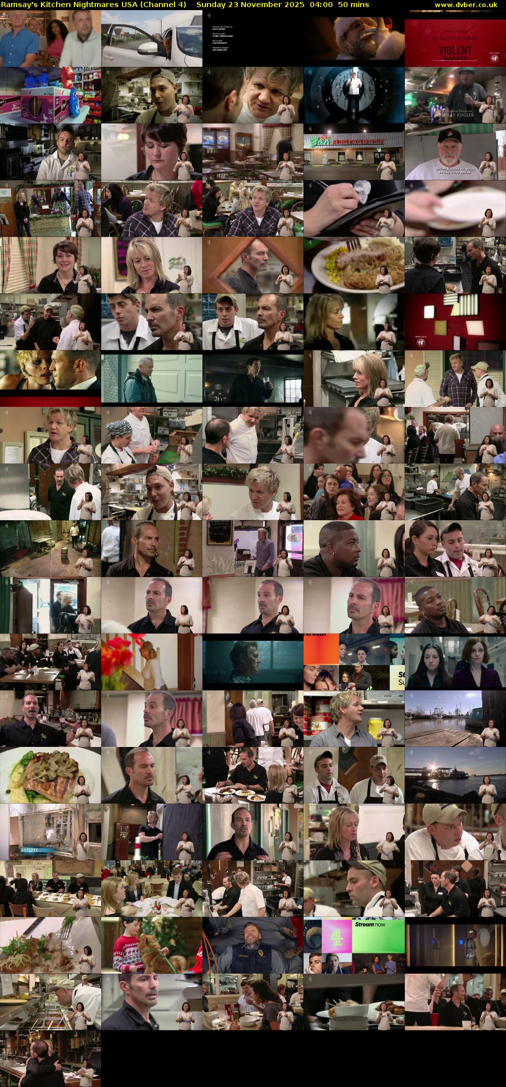 Ramsay's Kitchen Nightmares USA (Channel 4) Sunday 23 November 2025 04:00 - 04:50