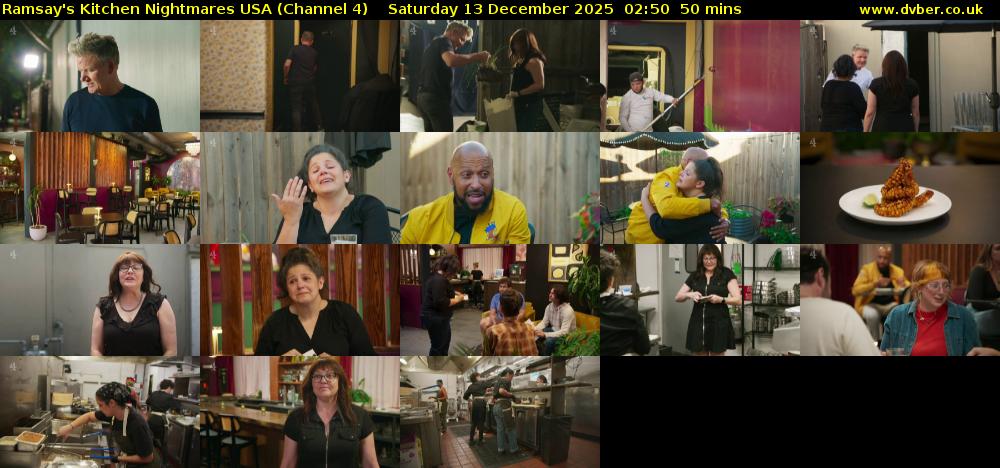 Ramsay's Kitchen Nightmares USA (Channel 4) Saturday 13 December 2025 02:50 - 03:40