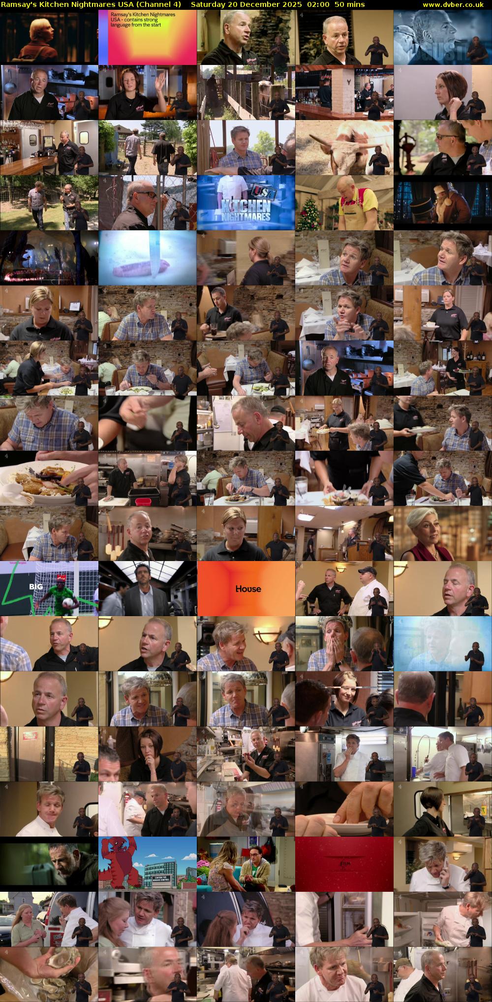 Ramsay's Kitchen Nightmares USA (Channel 4) Saturday 20 December 2025 02:00 - 02:50