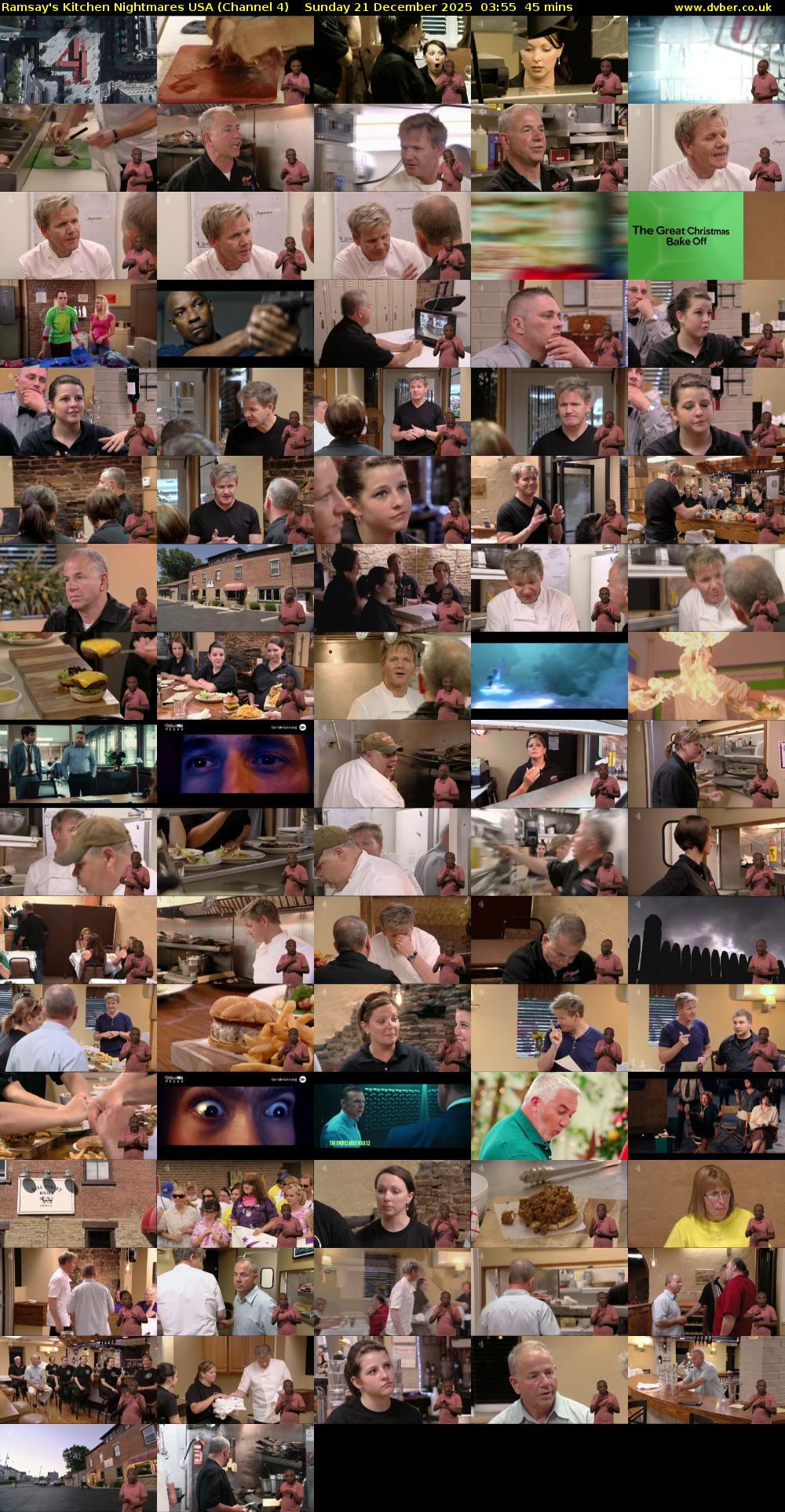 Ramsay's Kitchen Nightmares USA (Channel 4) Sunday 21 December 2025 03:55 - 04:40