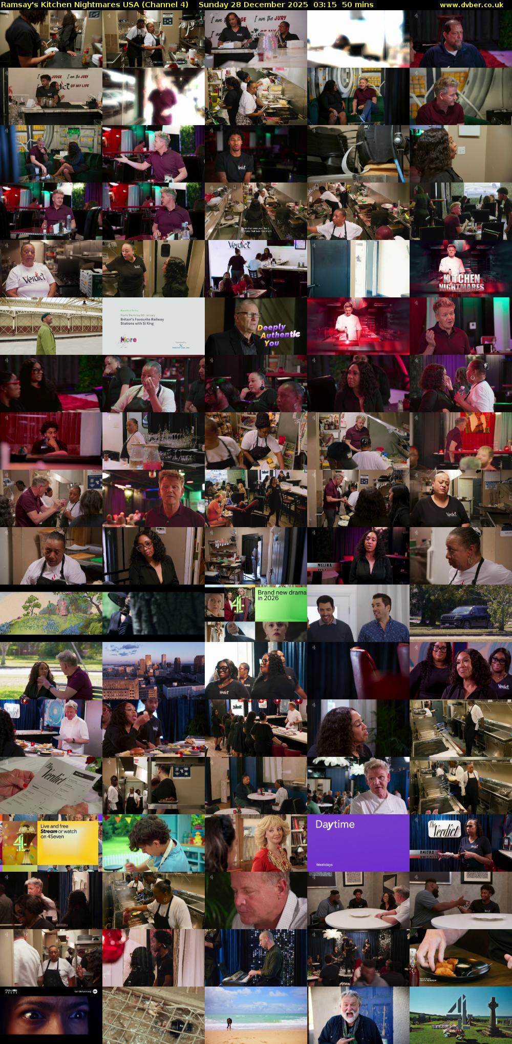 Ramsay's Kitchen Nightmares USA (Channel 4) Sunday 28 December 2025 03:15 - 04:05