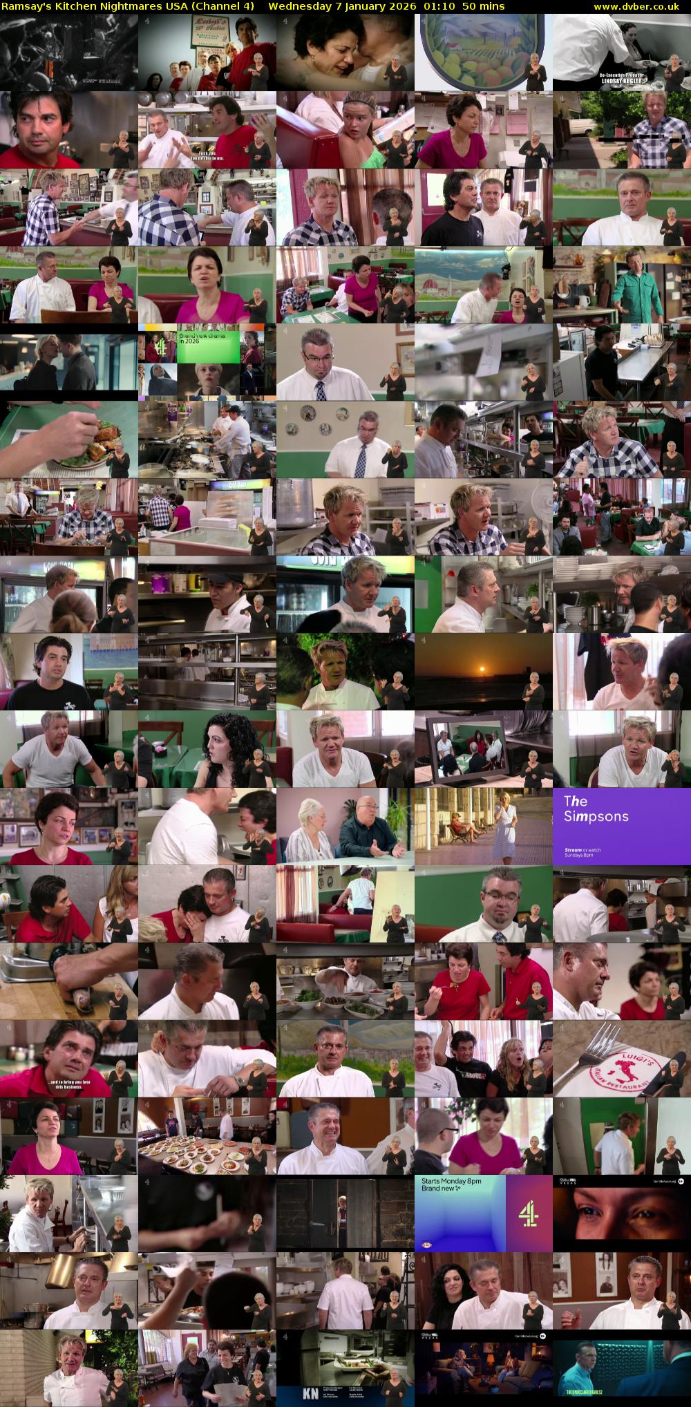 Ramsay's Kitchen Nightmares USA (Channel 4) Wednesday 7 January 2026 01:10 - 02:00