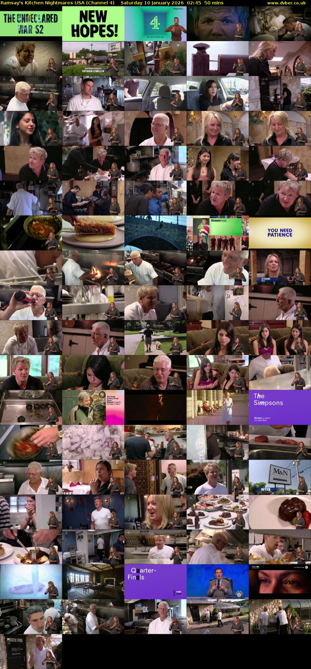 Ramsay's Kitchen Nightmares USA (Channel 4) Saturday 10 January 2026 02:45 - 03:35