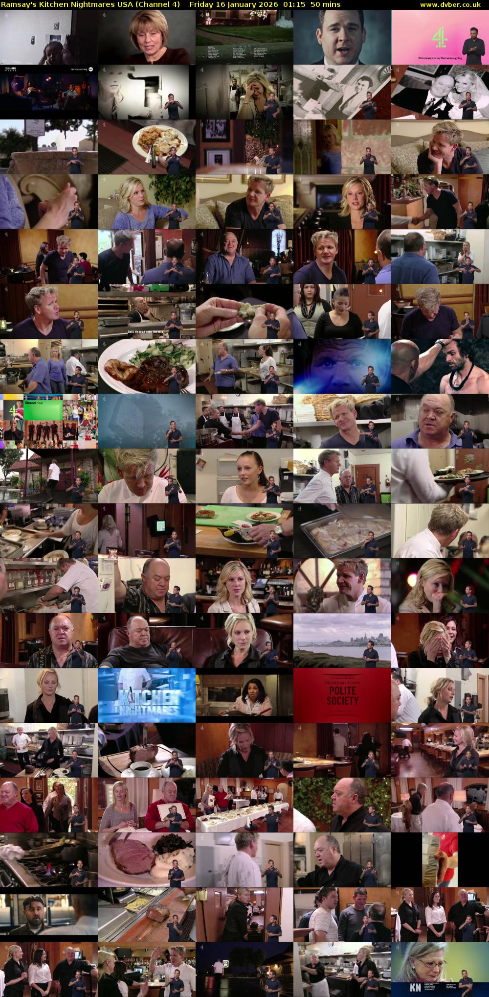 Ramsay's Kitchen Nightmares USA (Channel 4) Friday 16 January 2026 01:15 - 02:05