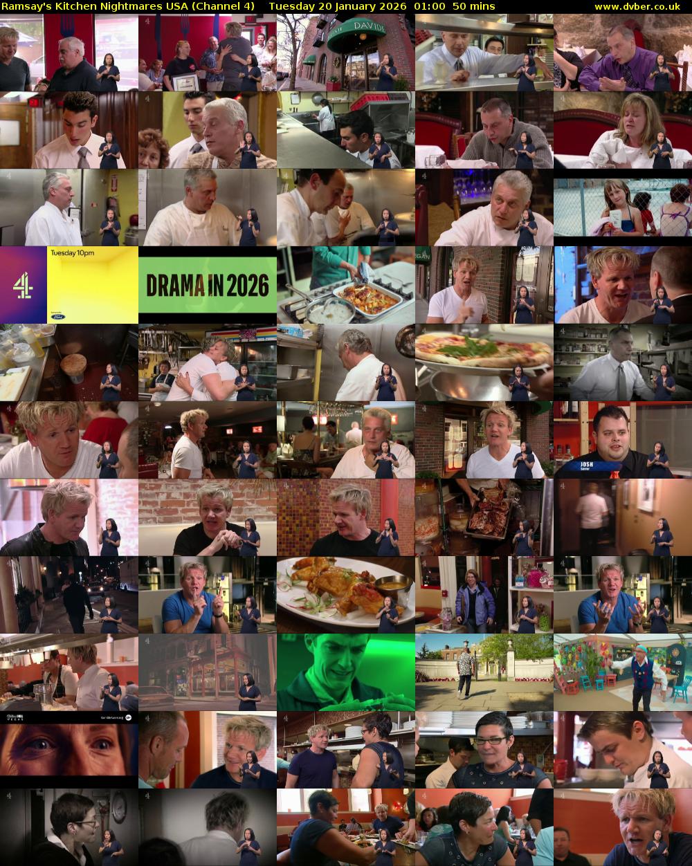 Ramsay's Kitchen Nightmares USA (Channel 4) Tuesday 20 January 2026 01:00 - 01:50
