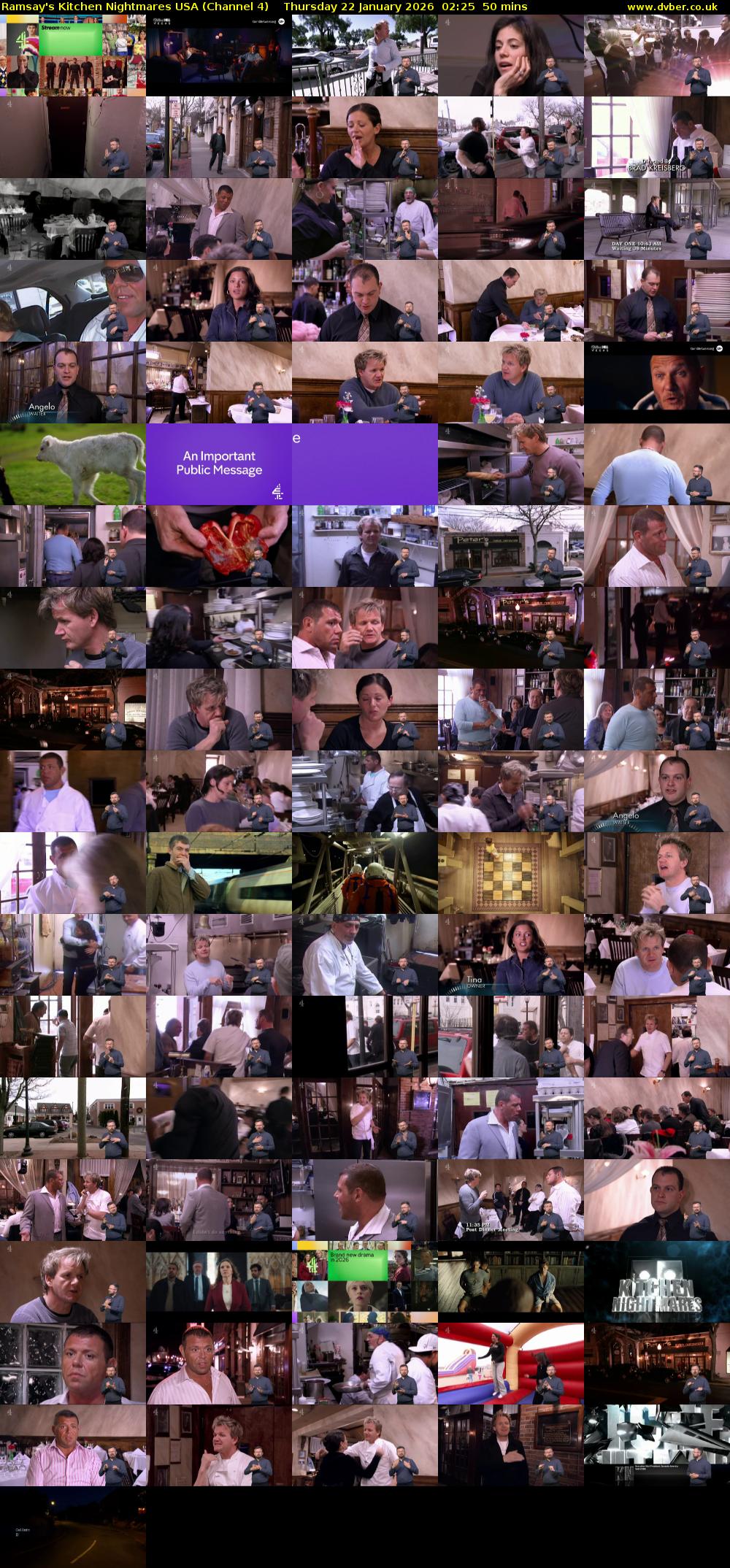 Ramsay's Kitchen Nightmares USA (Channel 4) Thursday 22 January 2026 02:25 - 03:15
