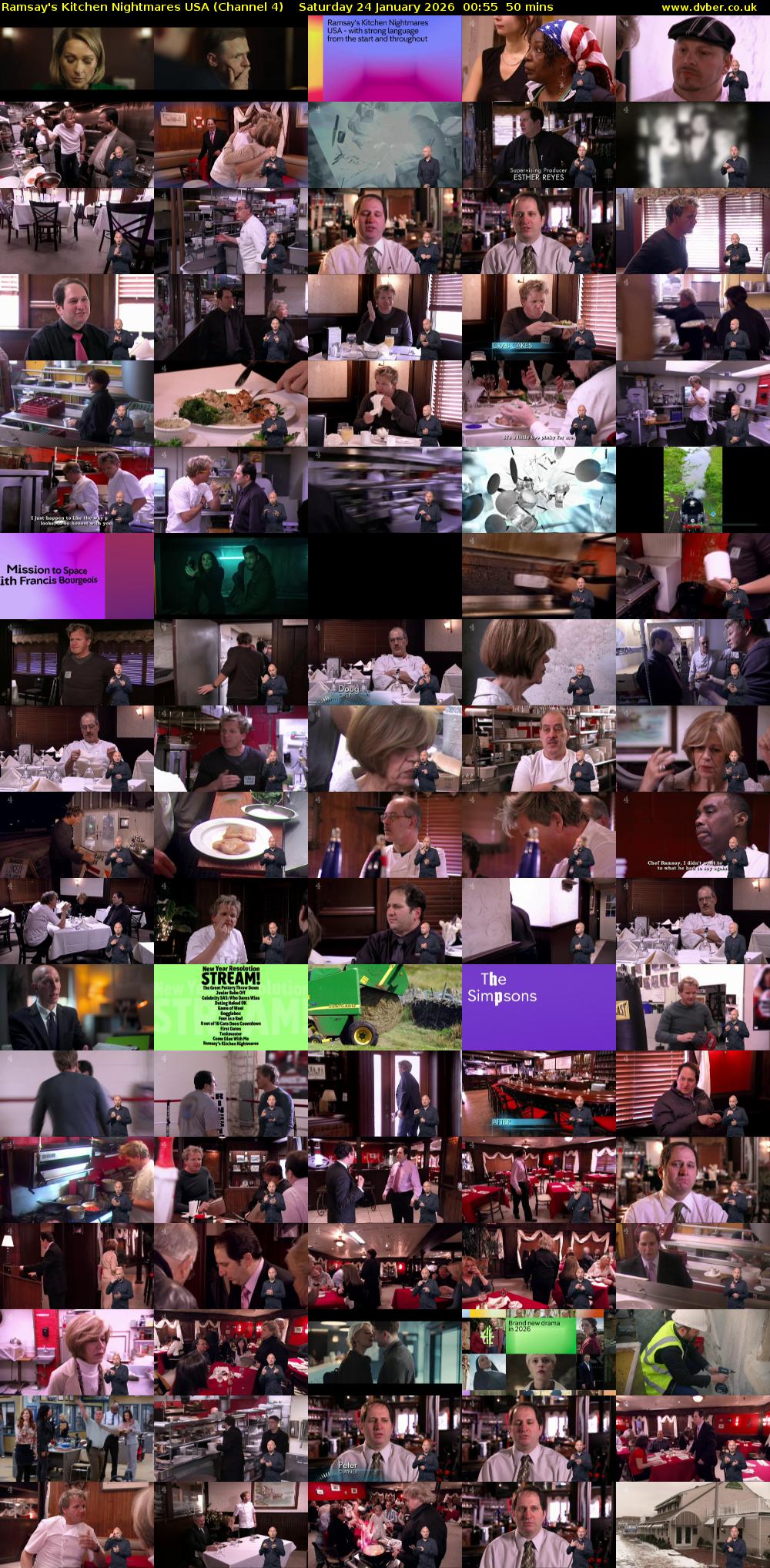 Ramsay's Kitchen Nightmares USA (Channel 4) Saturday 24 January 2026 00:55 - 01:45