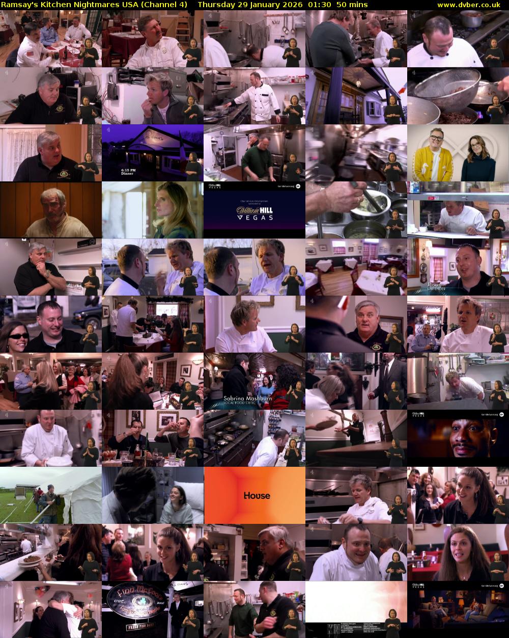 Ramsay's Kitchen Nightmares USA (Channel 4) Thursday 29 January 2026 01:30 - 02:20