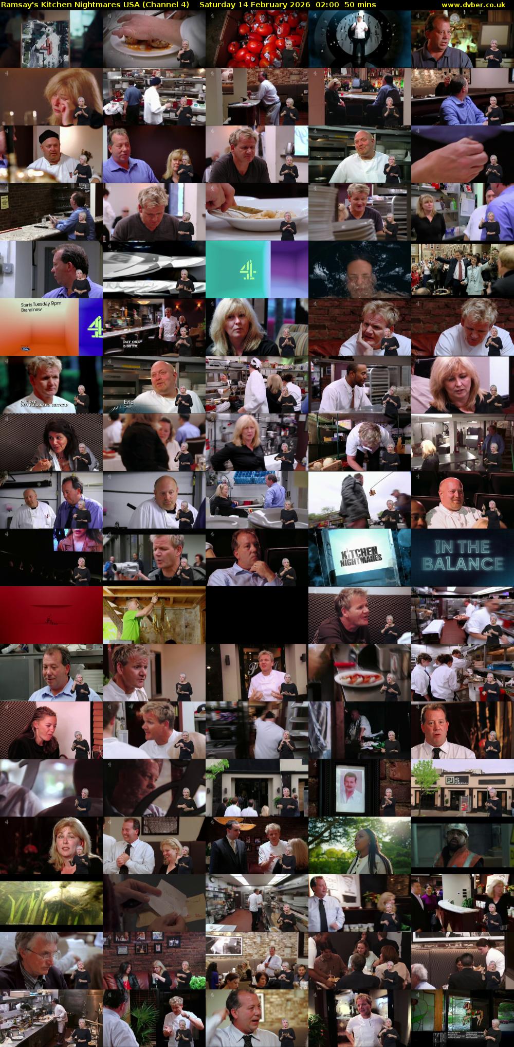 Ramsay's Kitchen Nightmares USA (Channel 4) Saturday 14 February 2026 02:00 - 02:50