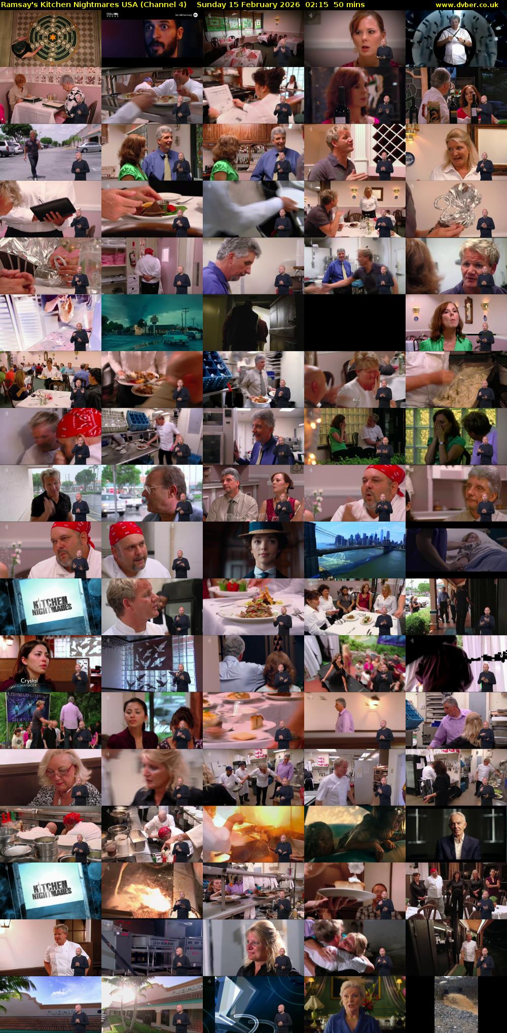 Ramsay's Kitchen Nightmares USA (Channel 4) Sunday 15 February 2026 02:15 - 03:05