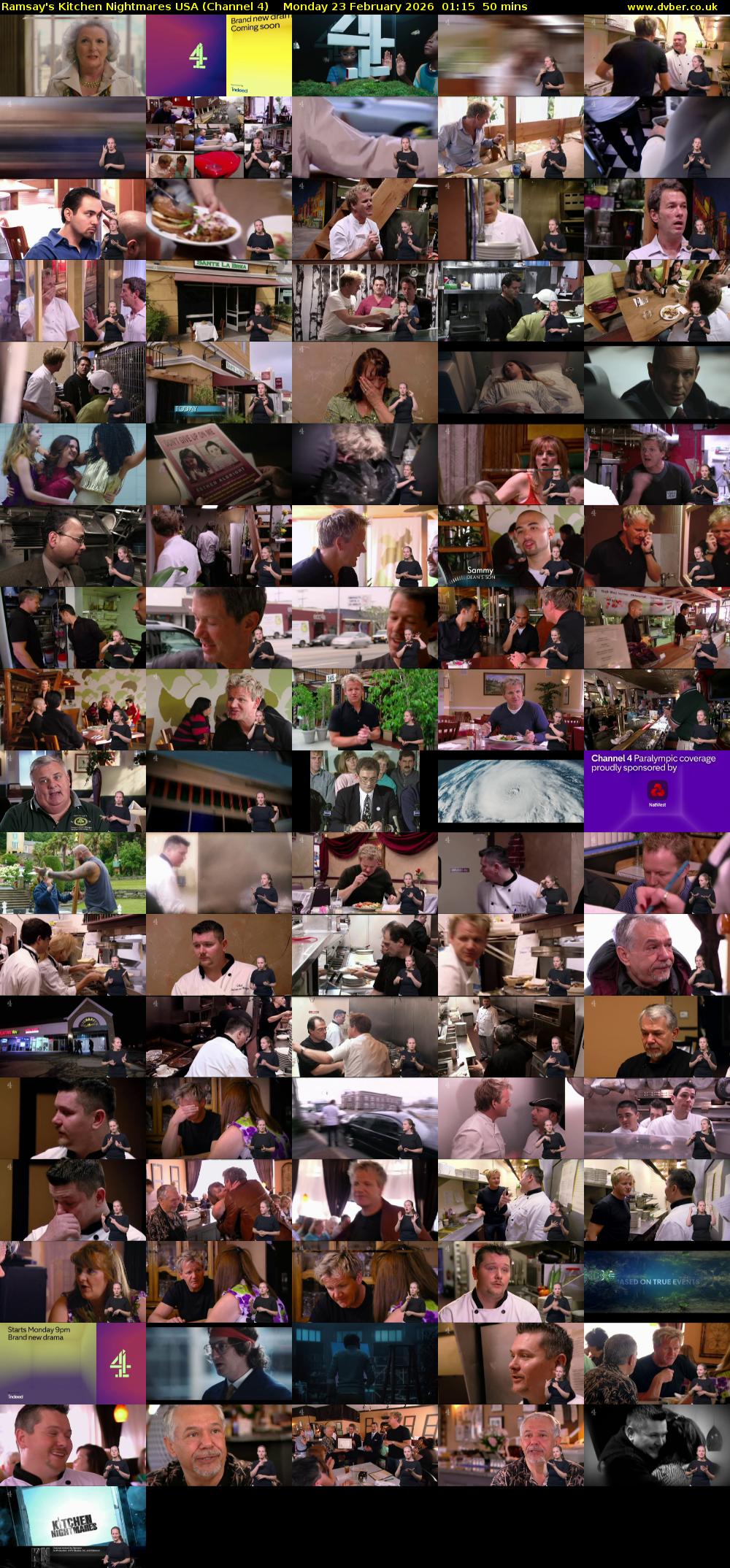 Ramsay's Kitchen Nightmares USA (Channel 4) Monday 23 February 2026 01:15 - 02:05