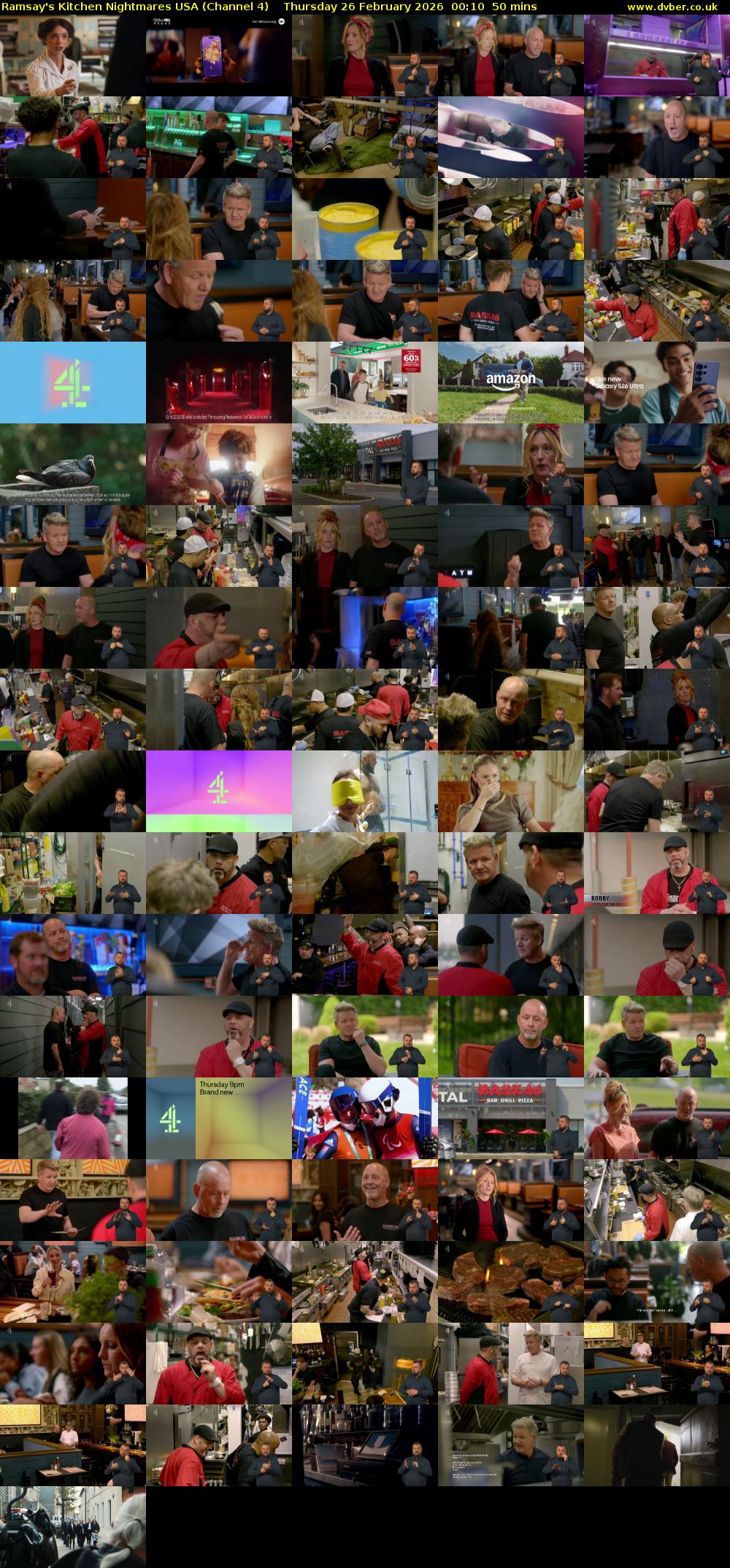 Ramsay's Kitchen Nightmares USA (Channel 4) Thursday 26 February 2026 00:10 - 01:00