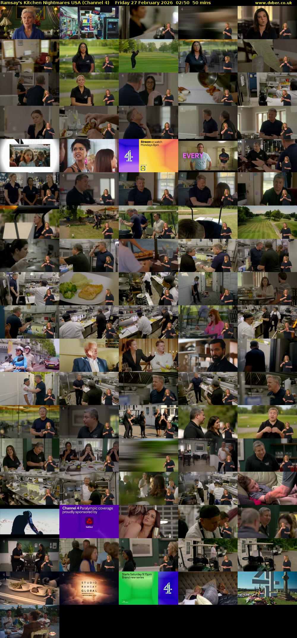 Ramsay's Kitchen Nightmares USA (Channel 4) Friday 27 February 2026 02:50 - 03:40