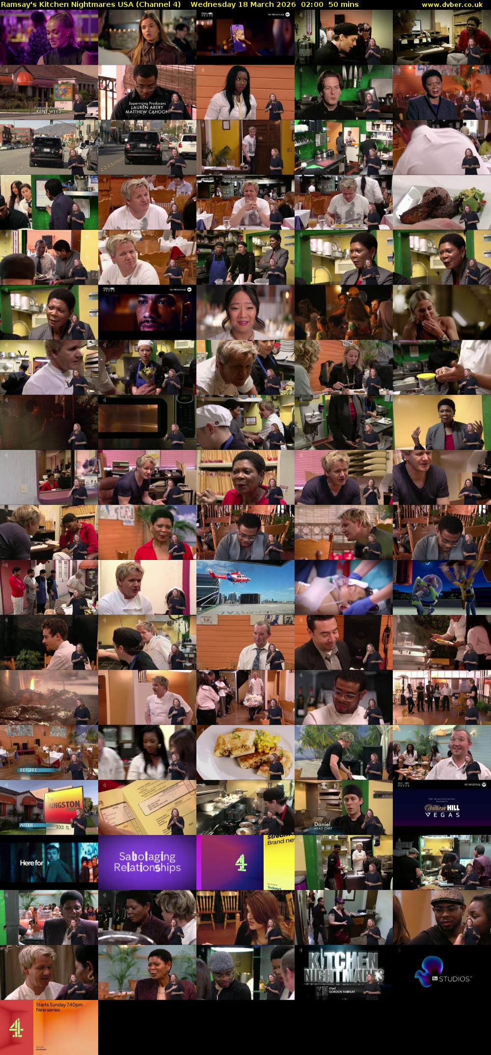 Ramsay's Kitchen Nightmares USA (Channel 4) Wednesday 18 March 2026 02:00 - 02:50